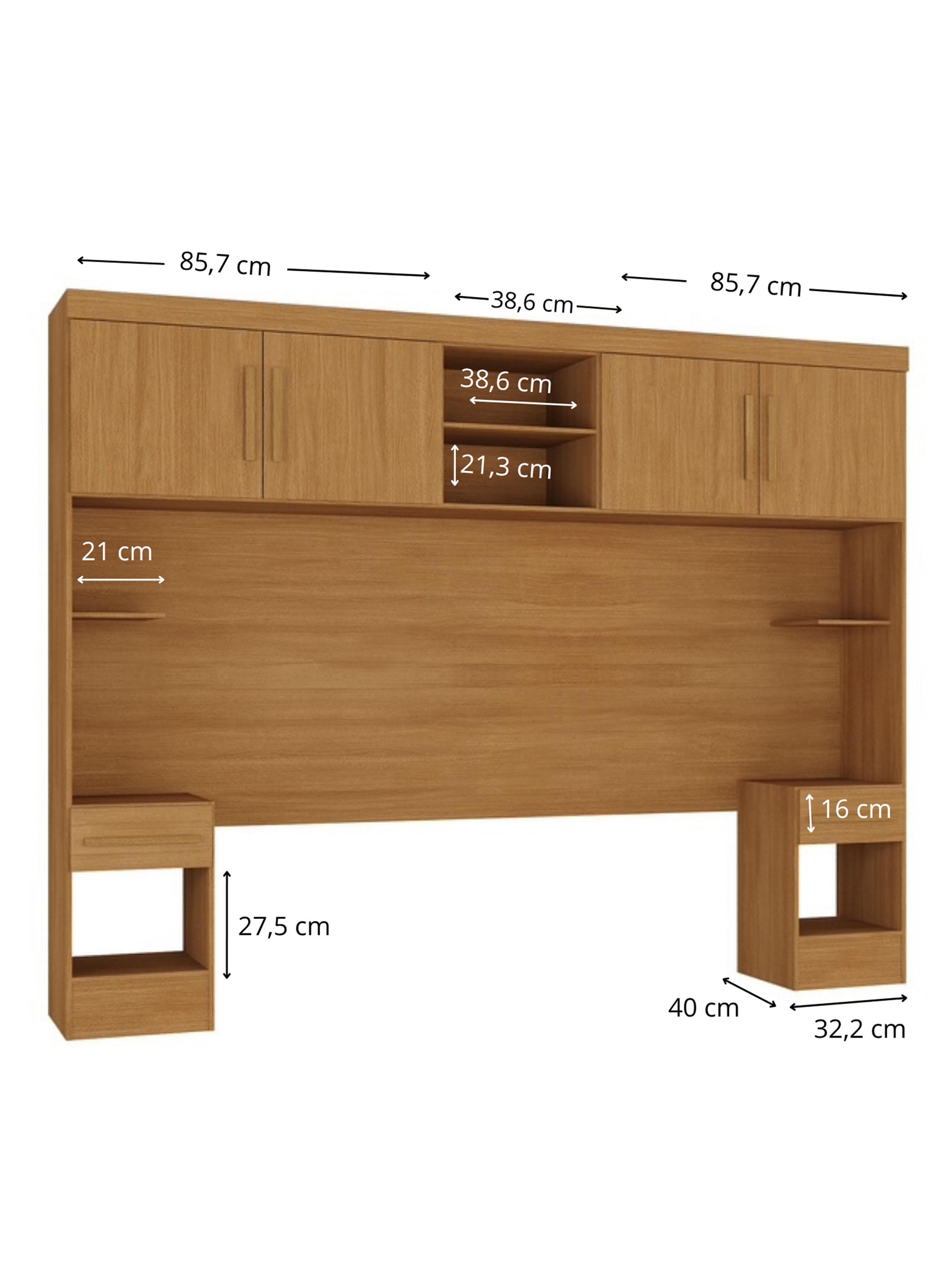 Set Dormitorio Trasera Aéreo + 2 Veladores Canela Off White-2
