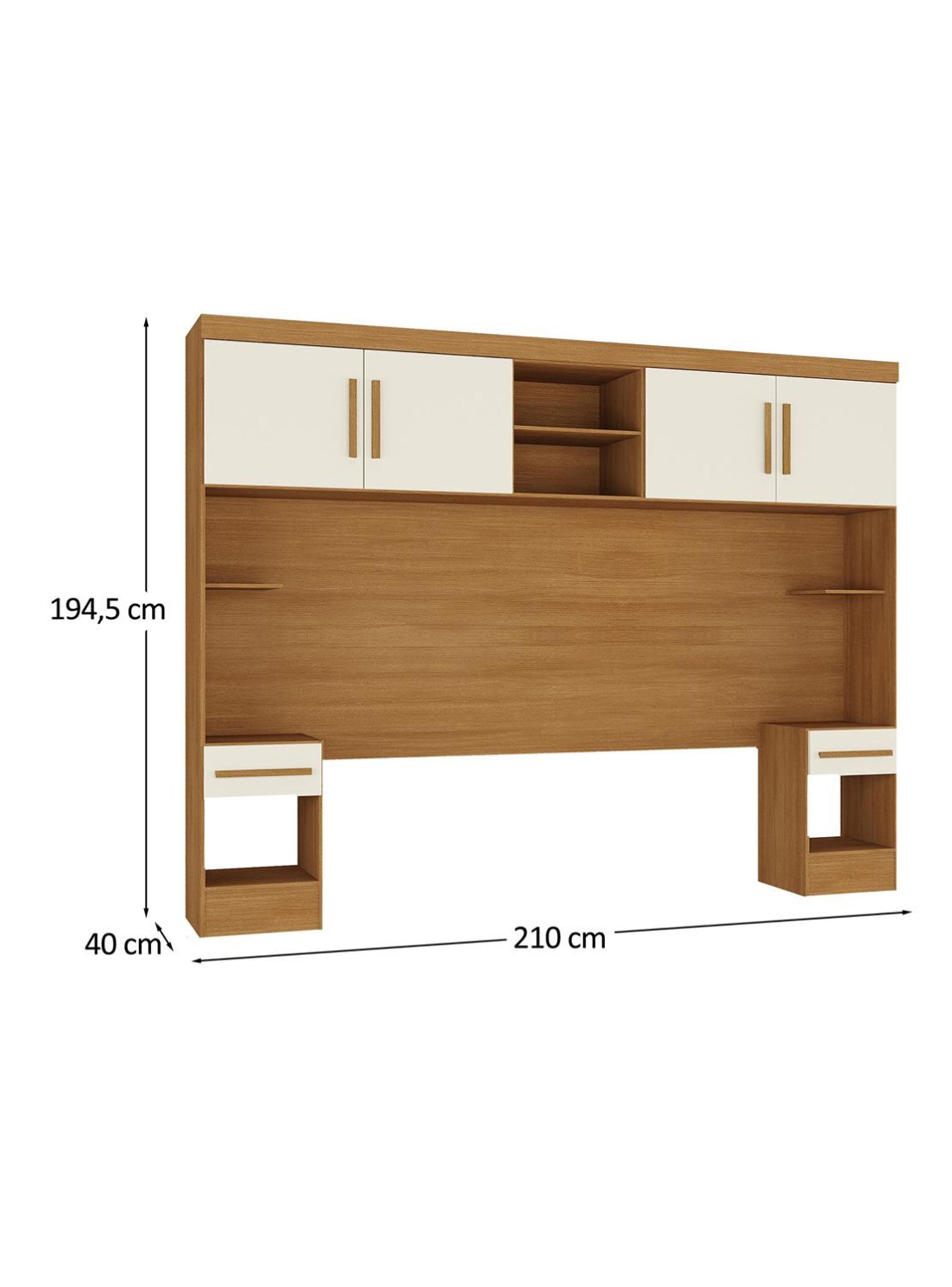 Set Dormitorio Trasera Aéreo + 2 Veladores Canela Off White-1