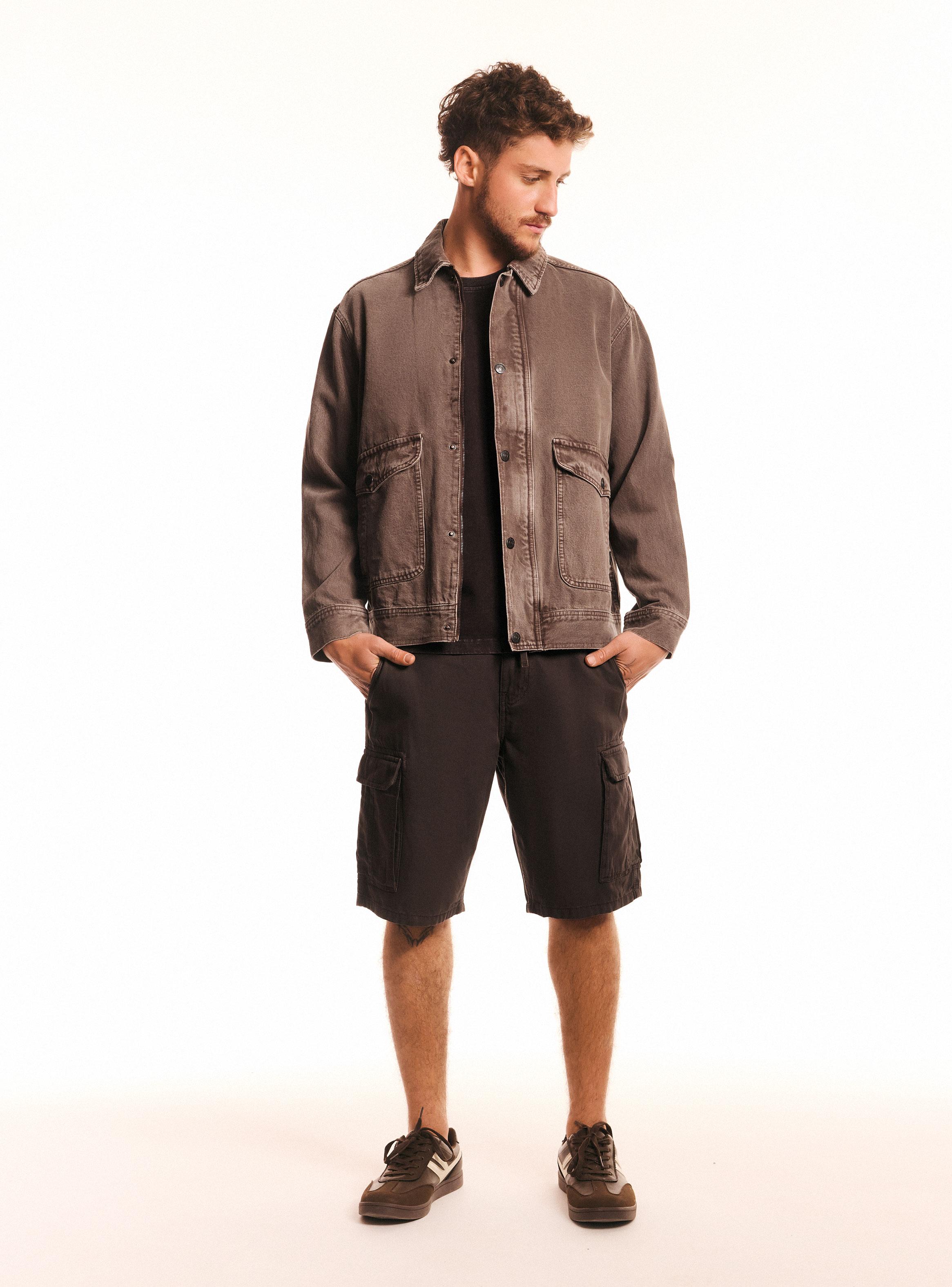 Chaqueta Relajada Denim Lavado-4