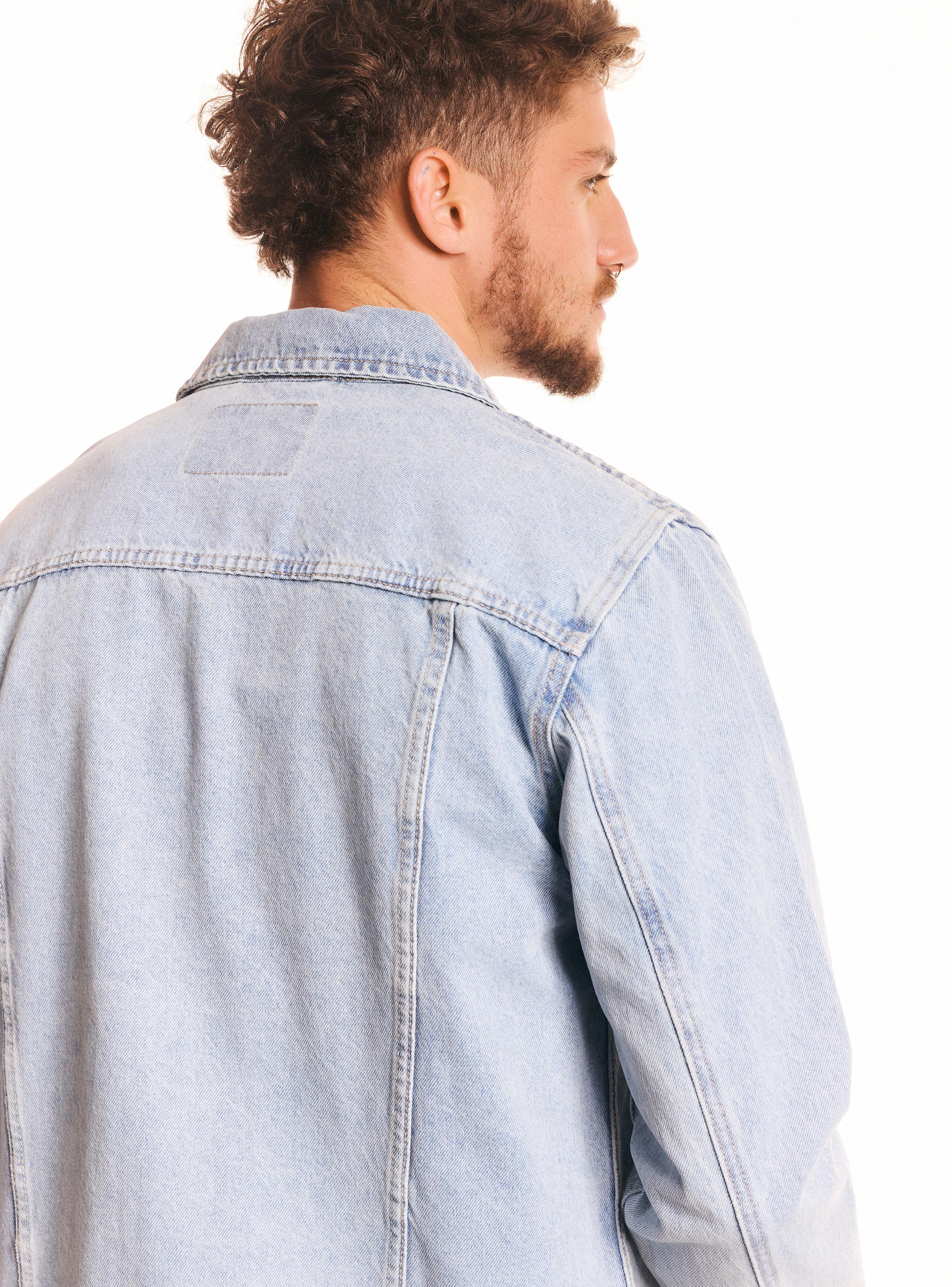 Chaqueta Jeans Lavada Azul Claro-3