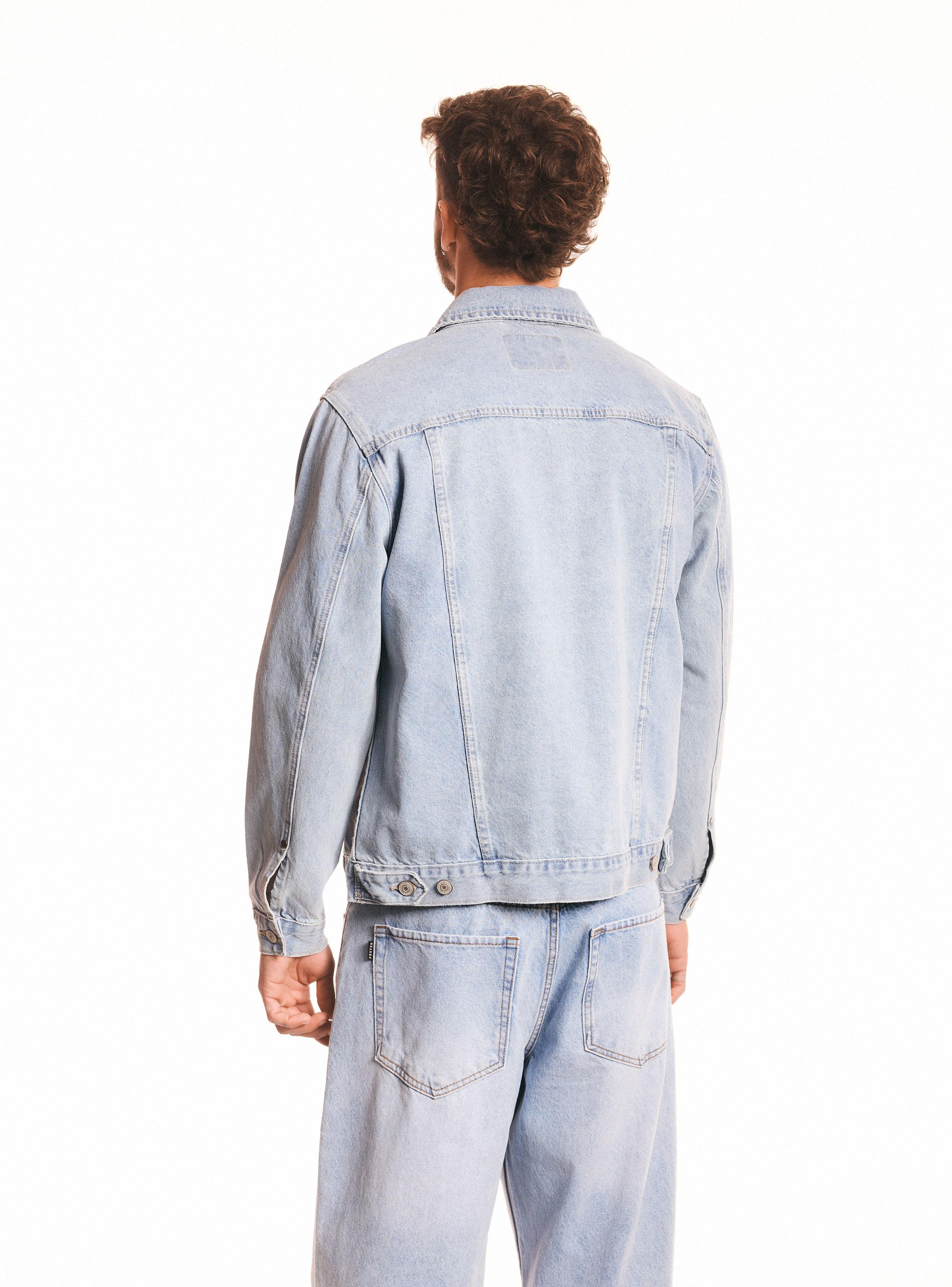 Chaqueta Jeans Lavada Azul Claro-1