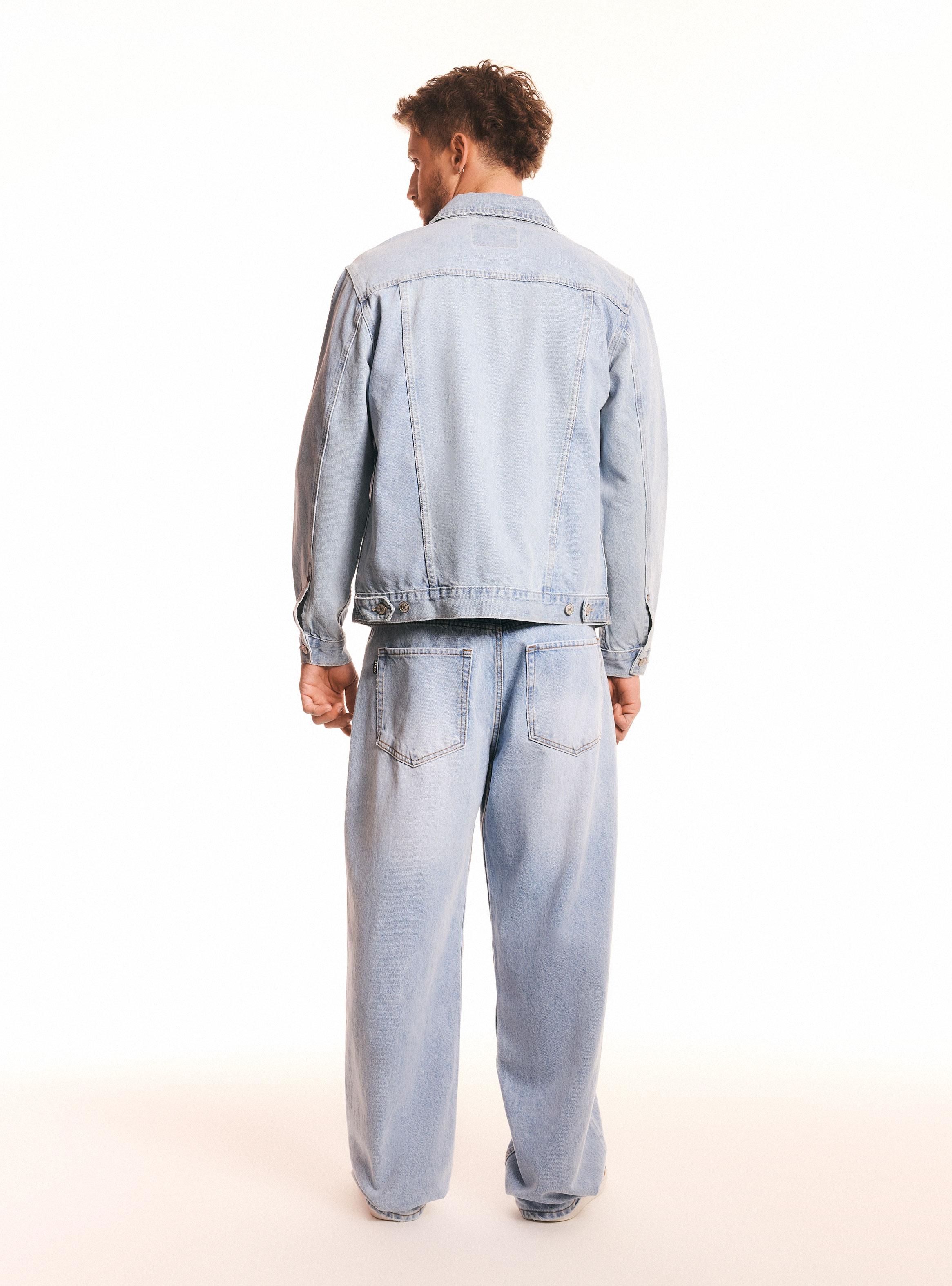 Chaqueta Jeans Lavada Azul Claro-5