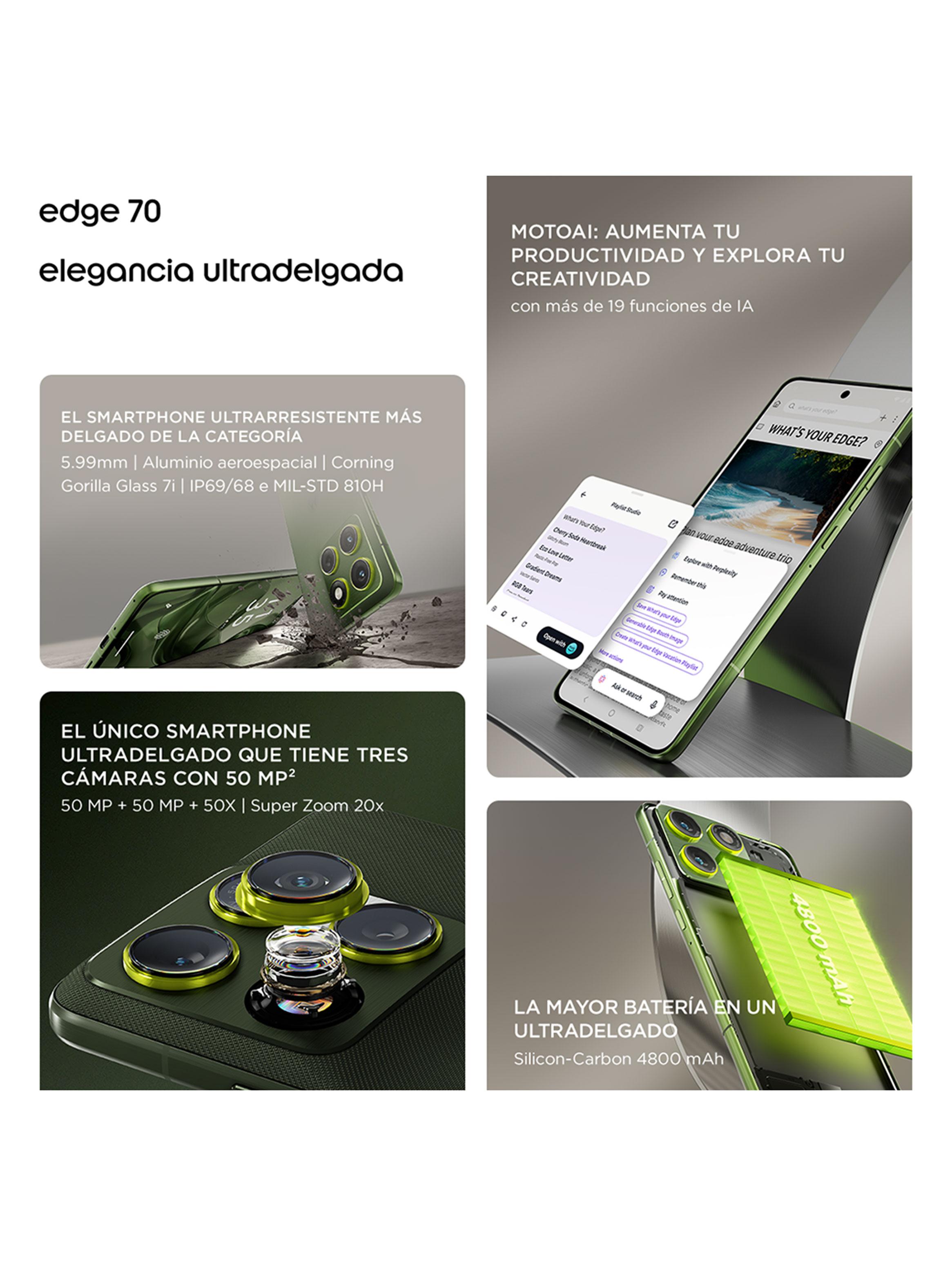 Smartphone Edge 5G 70 512GB 6.67'' Gris Liberado-5