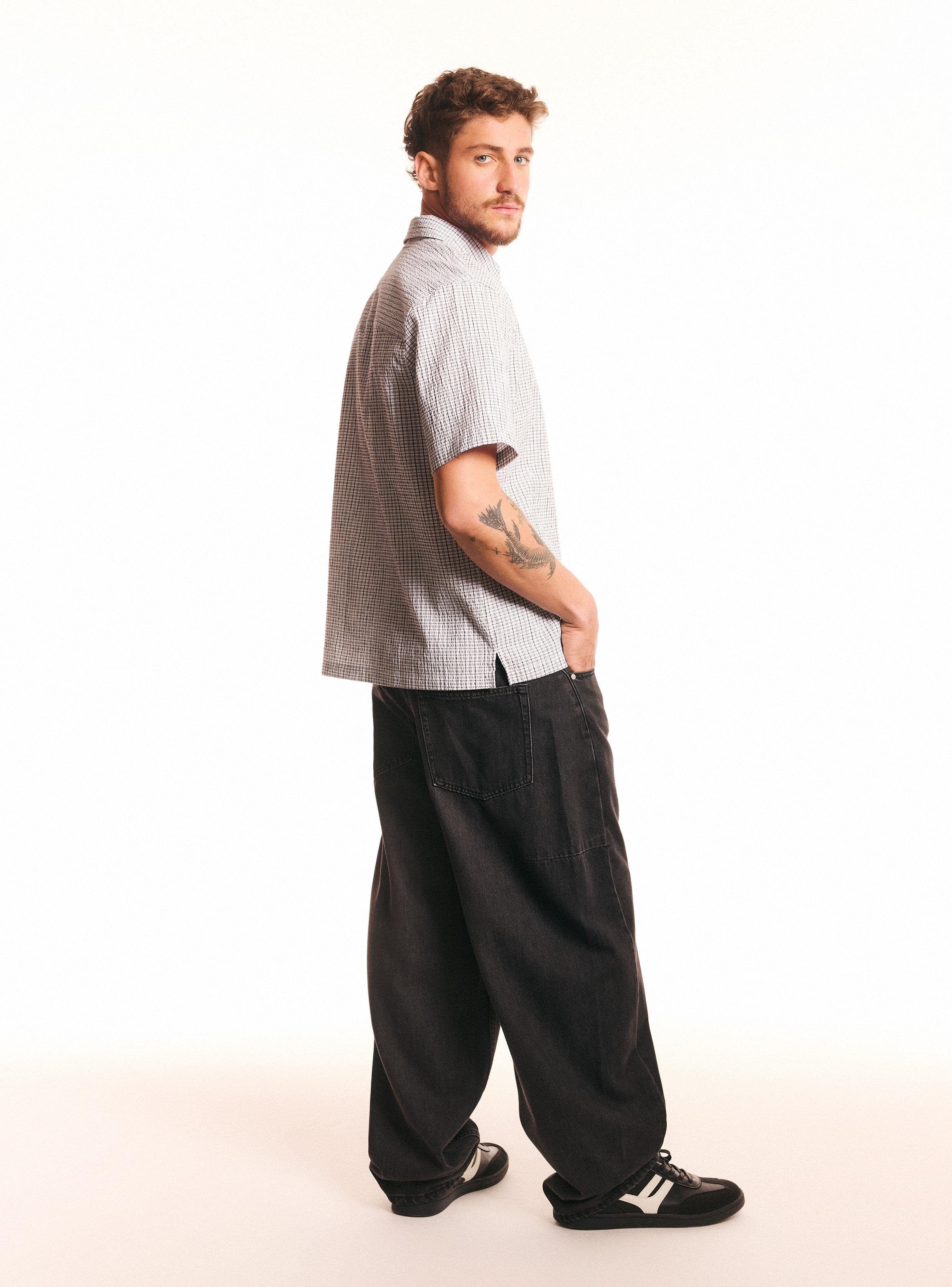 Camisa Manga Corta a Cuadros-5