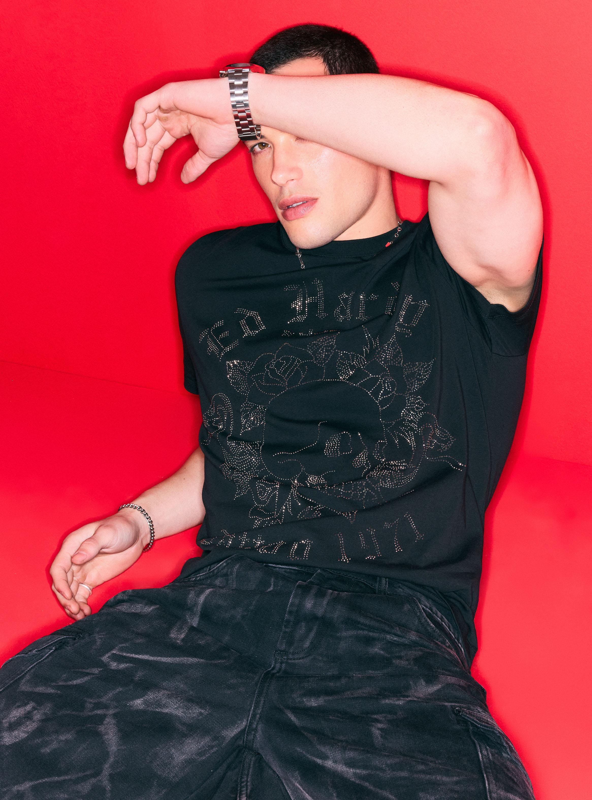 Polera Ed Hardy Estampado Brillos Manga Corta-3