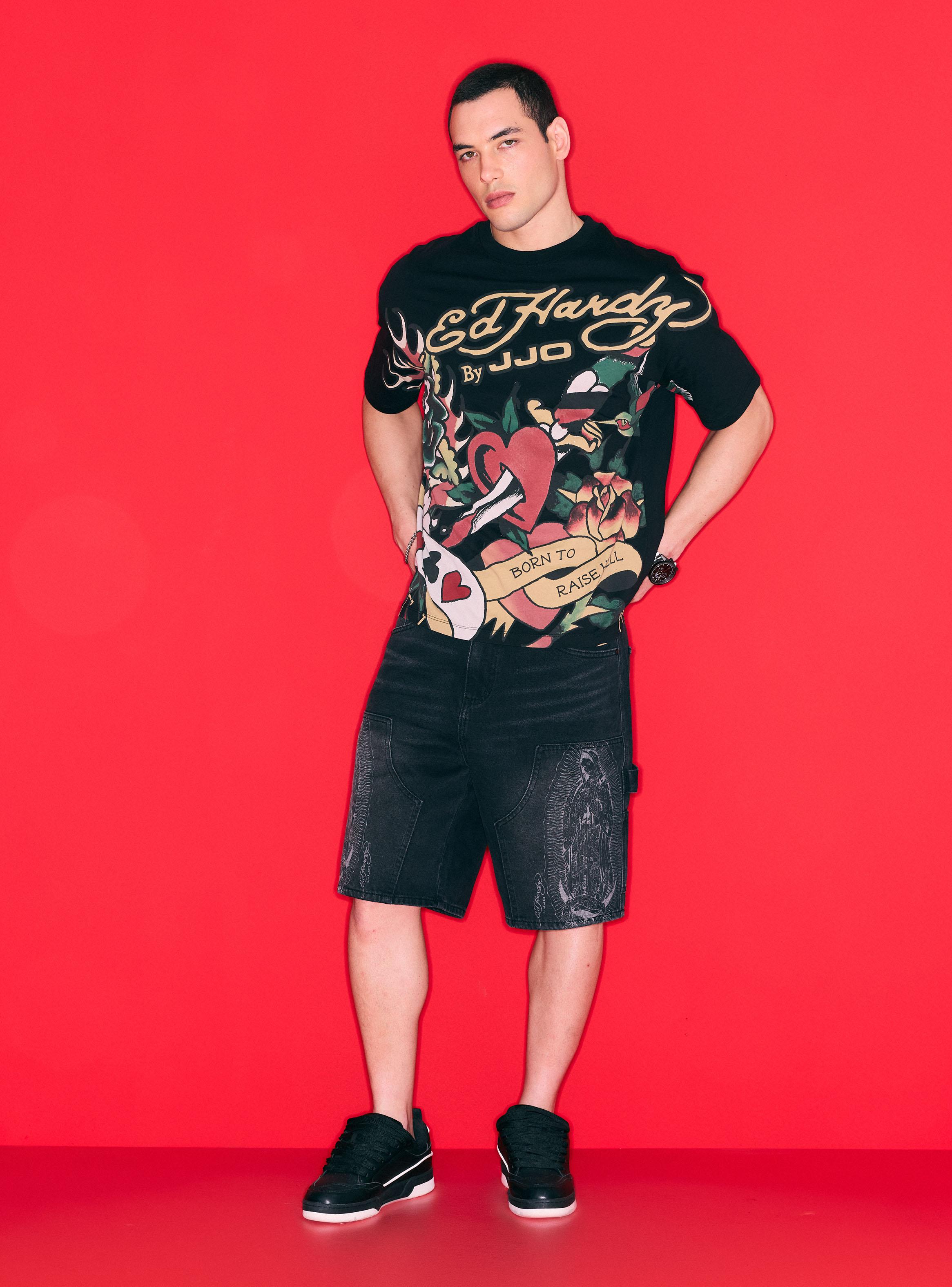Short Ed Hardy Carpintero Estampado Frontal-4