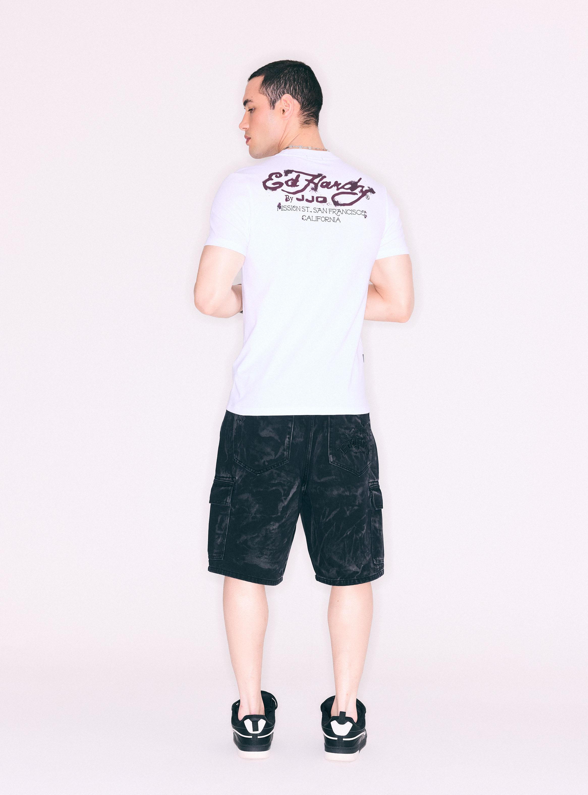 Short Ed Hardy Lavado Contrastado Relaxed Fit Medio-5