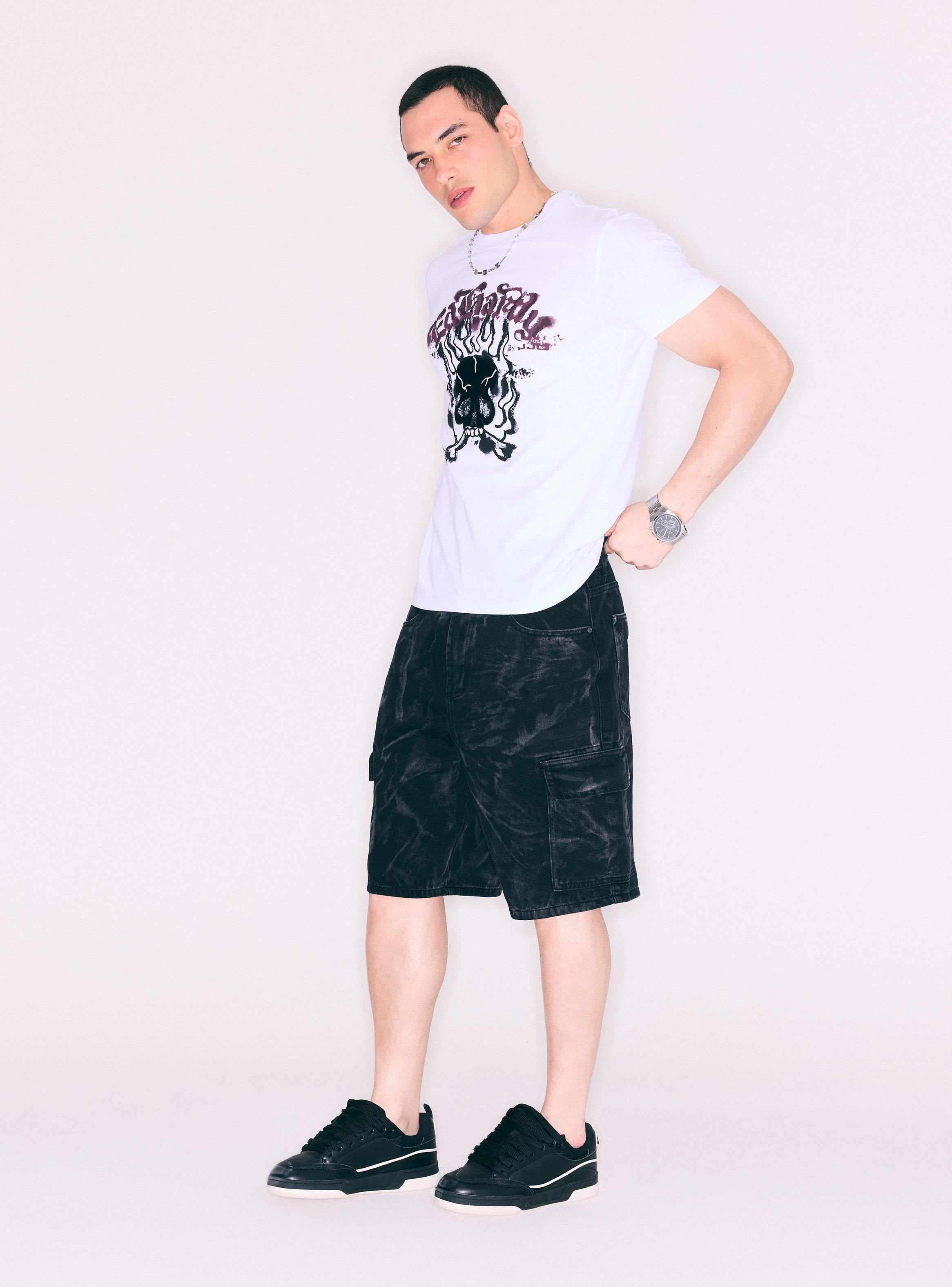 Short Ed Hardy Lavado Contrastado Relaxed Fit Medio-4