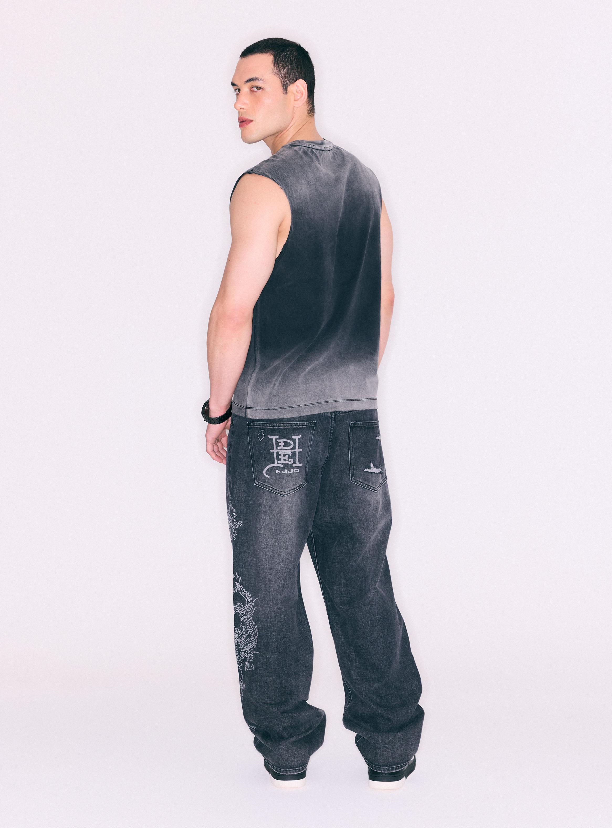 Jeans Ed Hardy Roturas y Estampado Un Costado-3