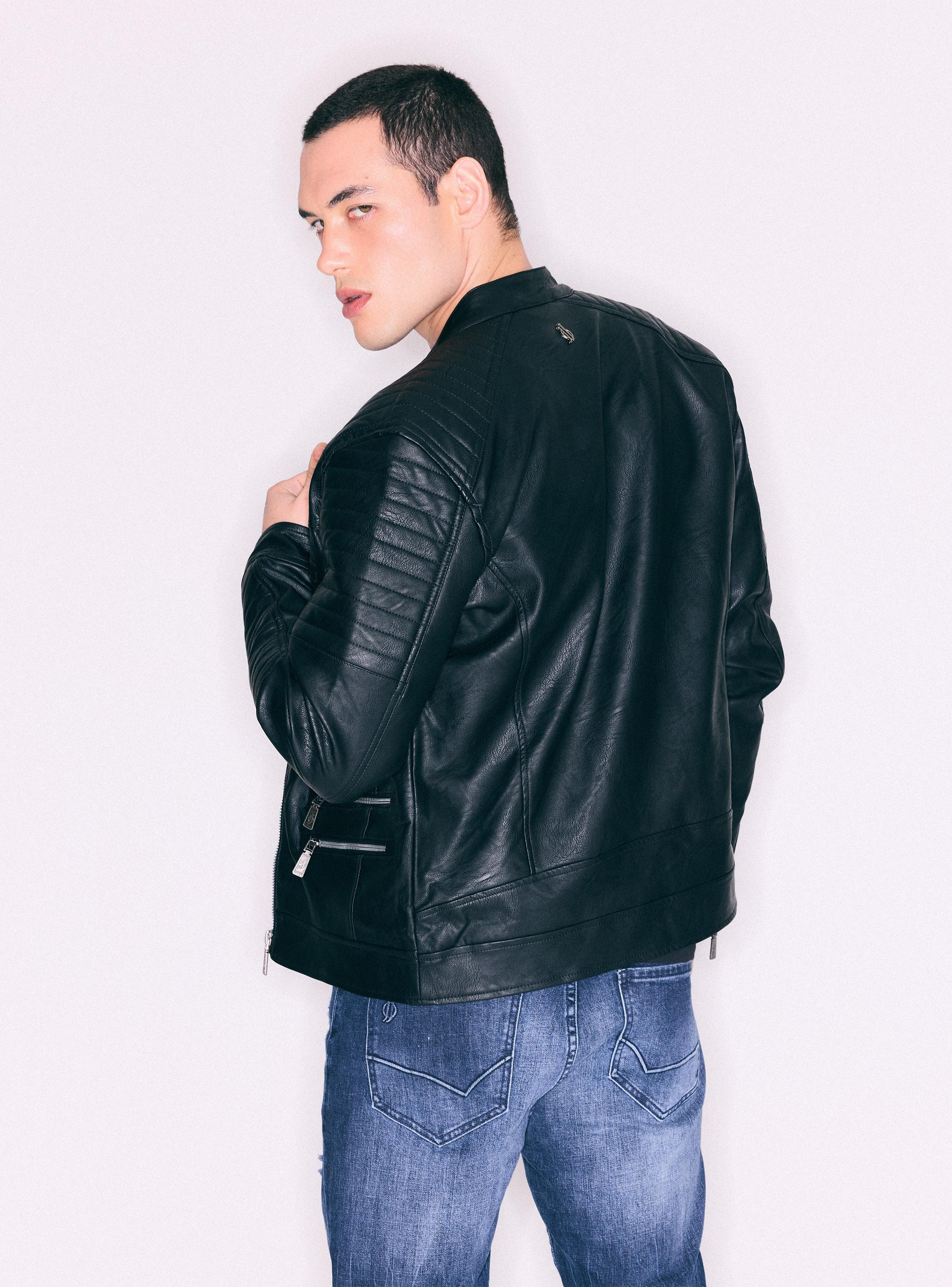 Chaqueta Biker Doble Bolsillo Cierres-1