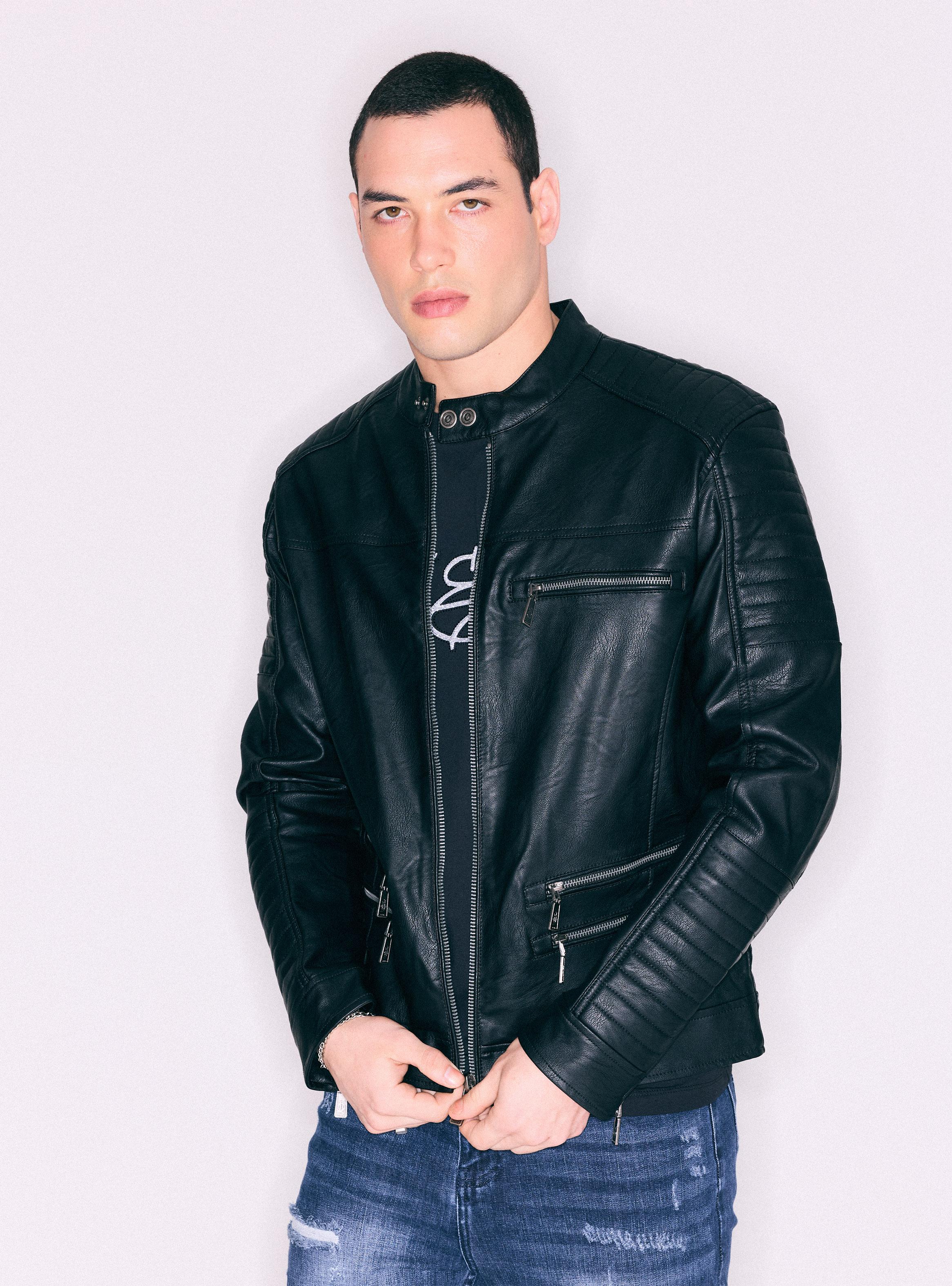 Chaqueta Biker Doble Bolsillo Cierres-0