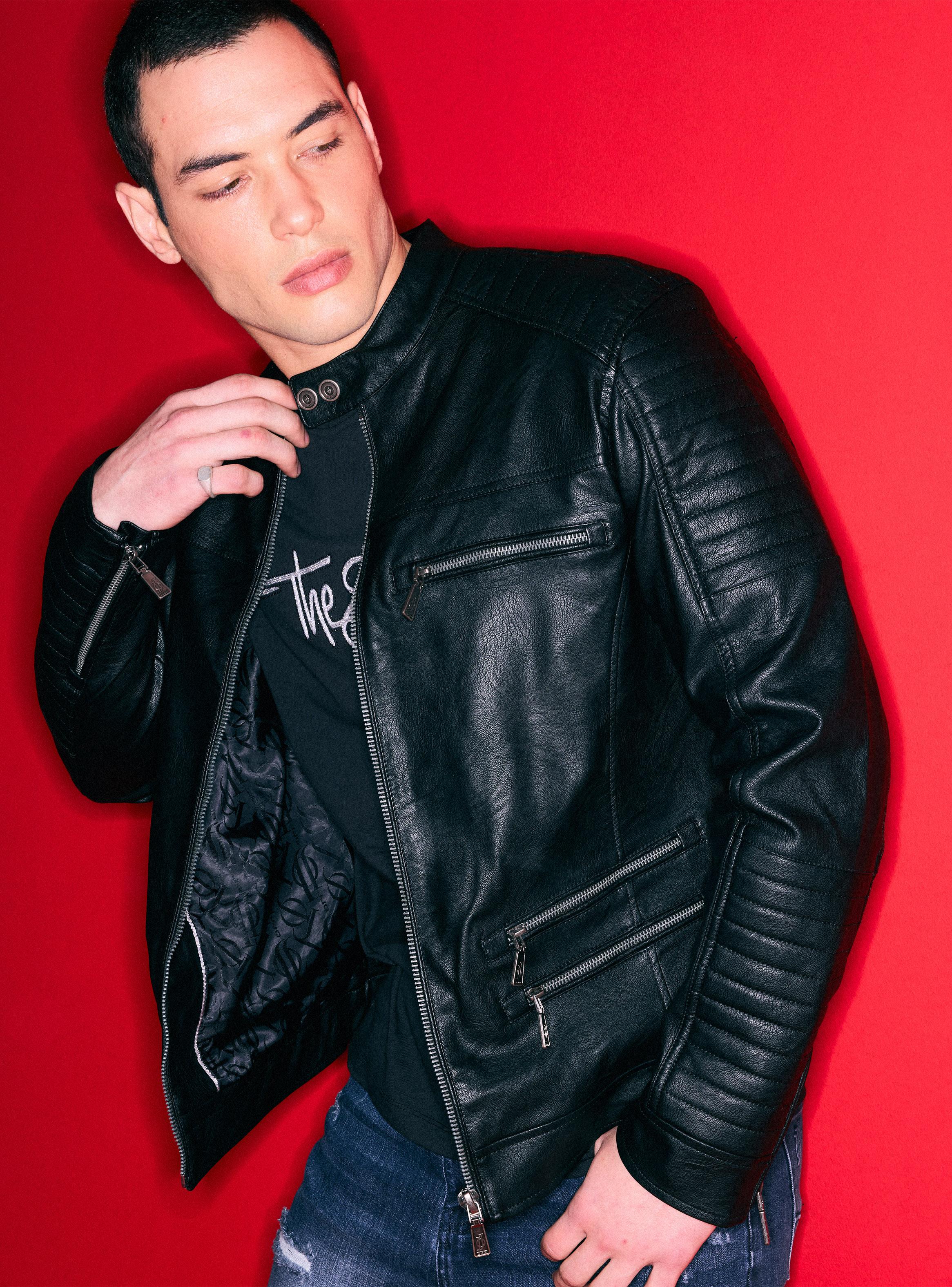 Chaqueta Biker Doble Bolsillo Cierres-3