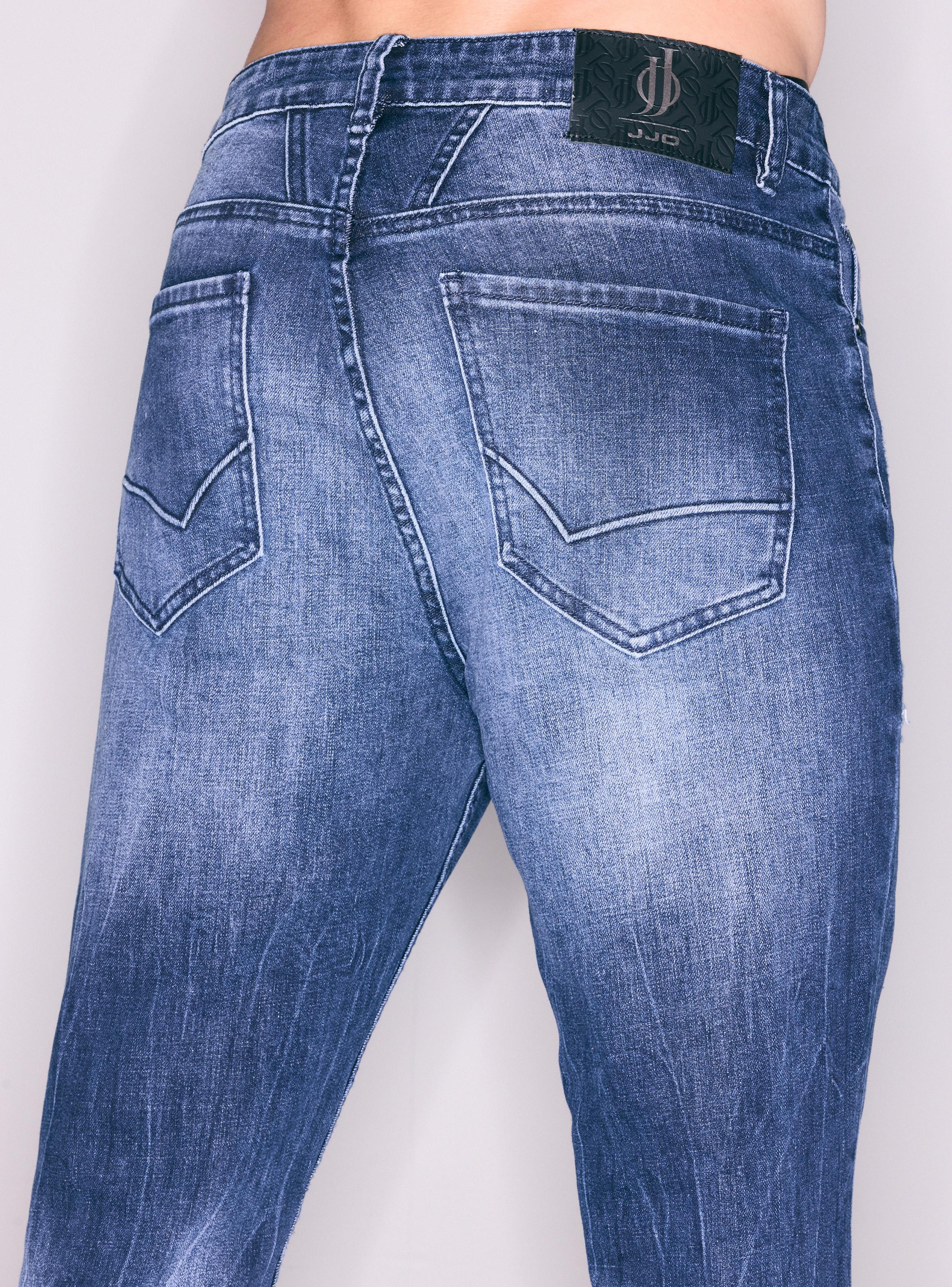 Jeans Skinny Flare Lavado Contrastado y Roturas-3