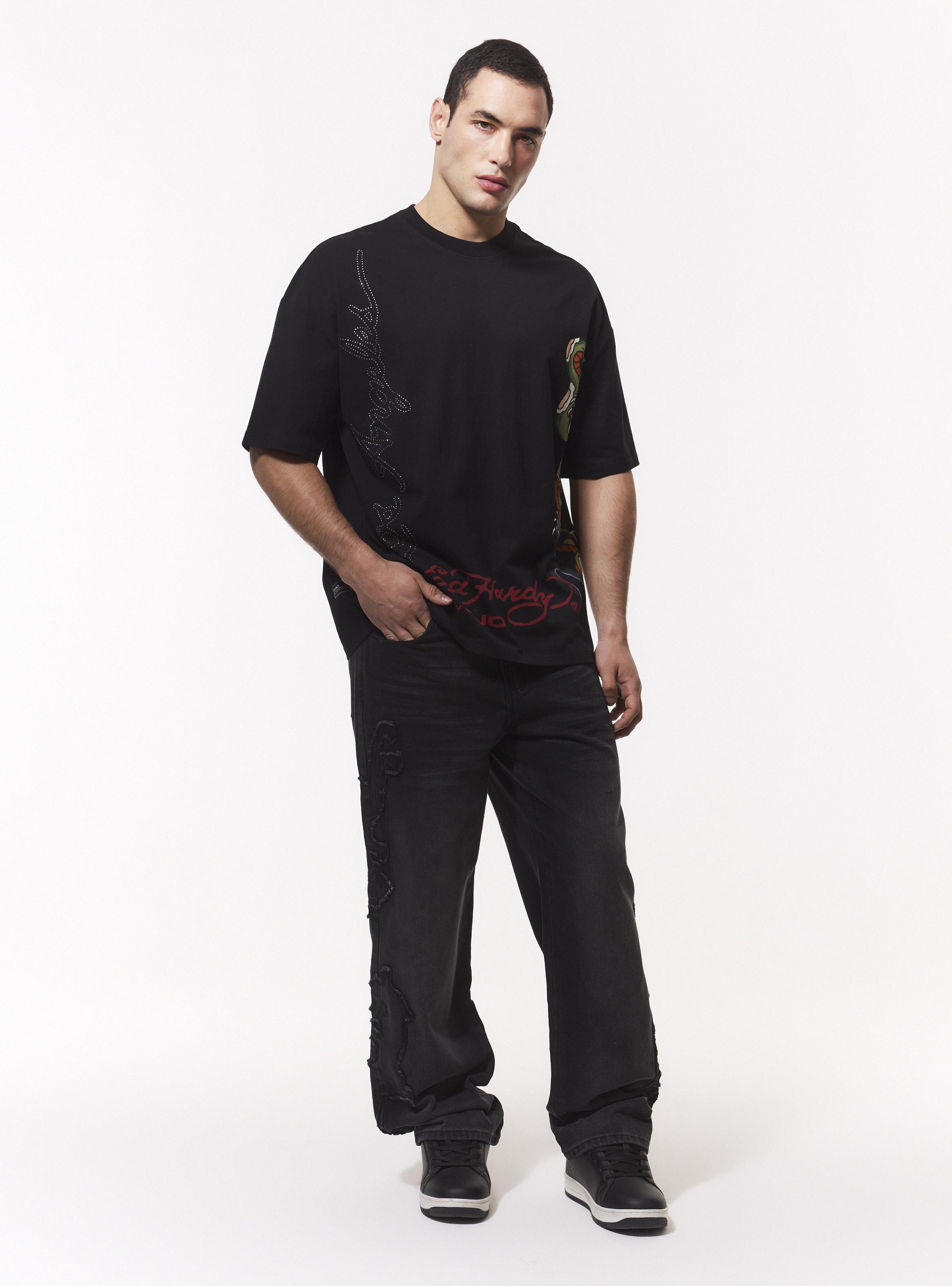 Jeans Relaxed Ed Hardy Parches-4