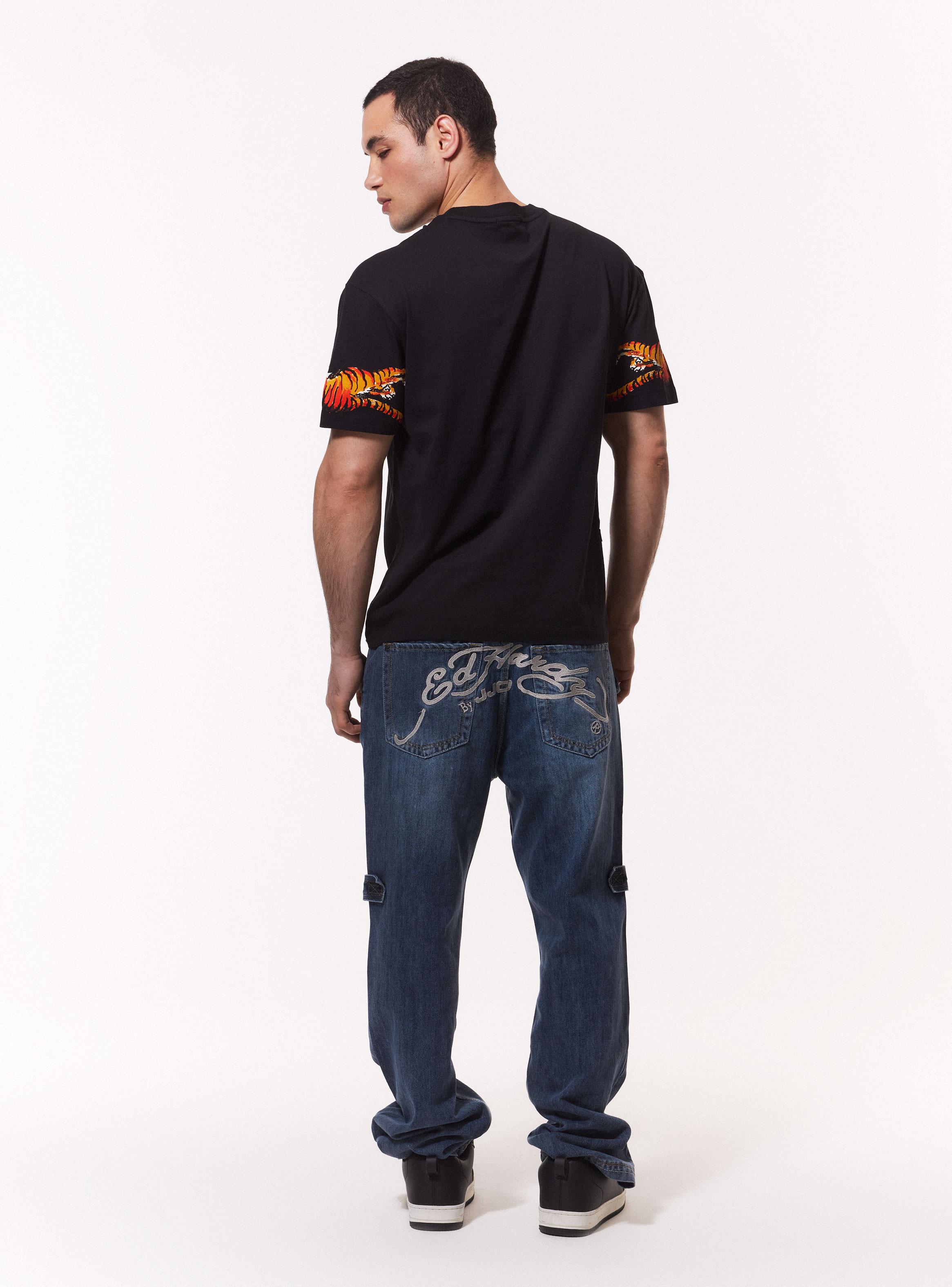 Polera Ed Hardy Estampado Frontal y Mangas-5