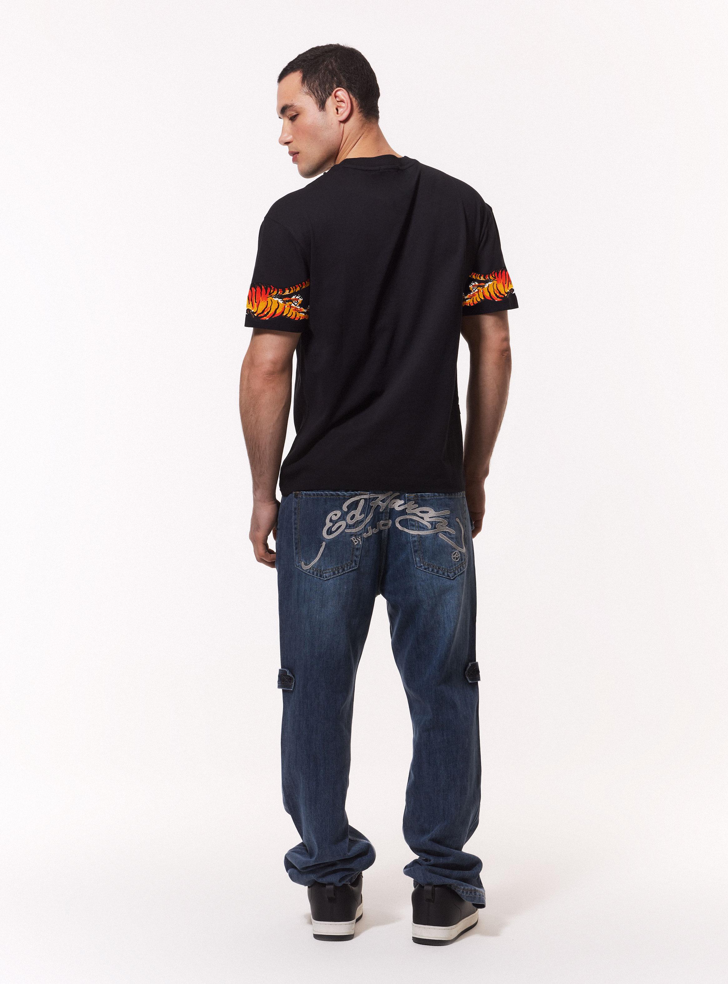 Polera Ed Hardy Estampado Frontal y Mangas-5