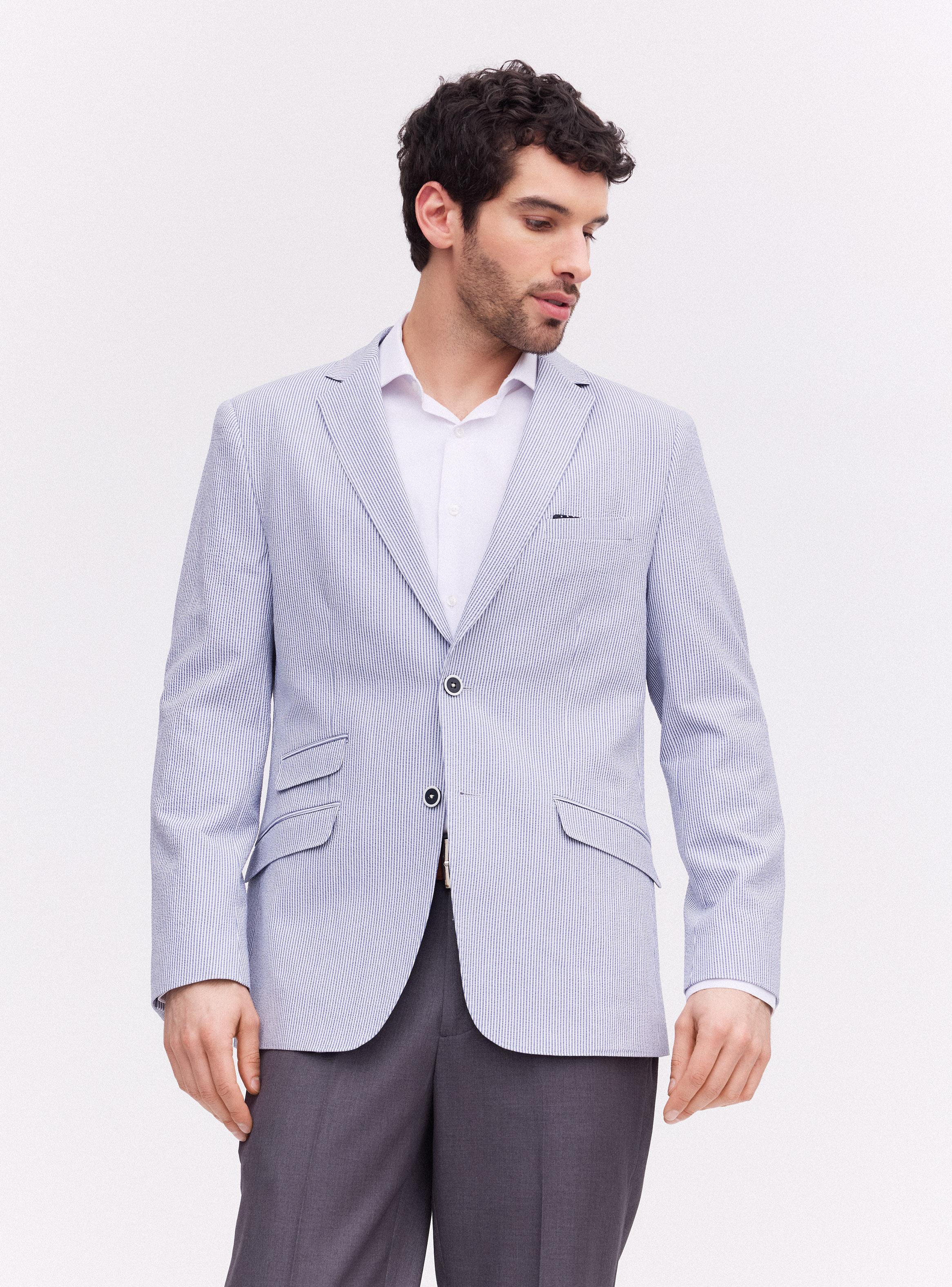 Vestón Recto Fantasías Texturadas Slim Fit-0