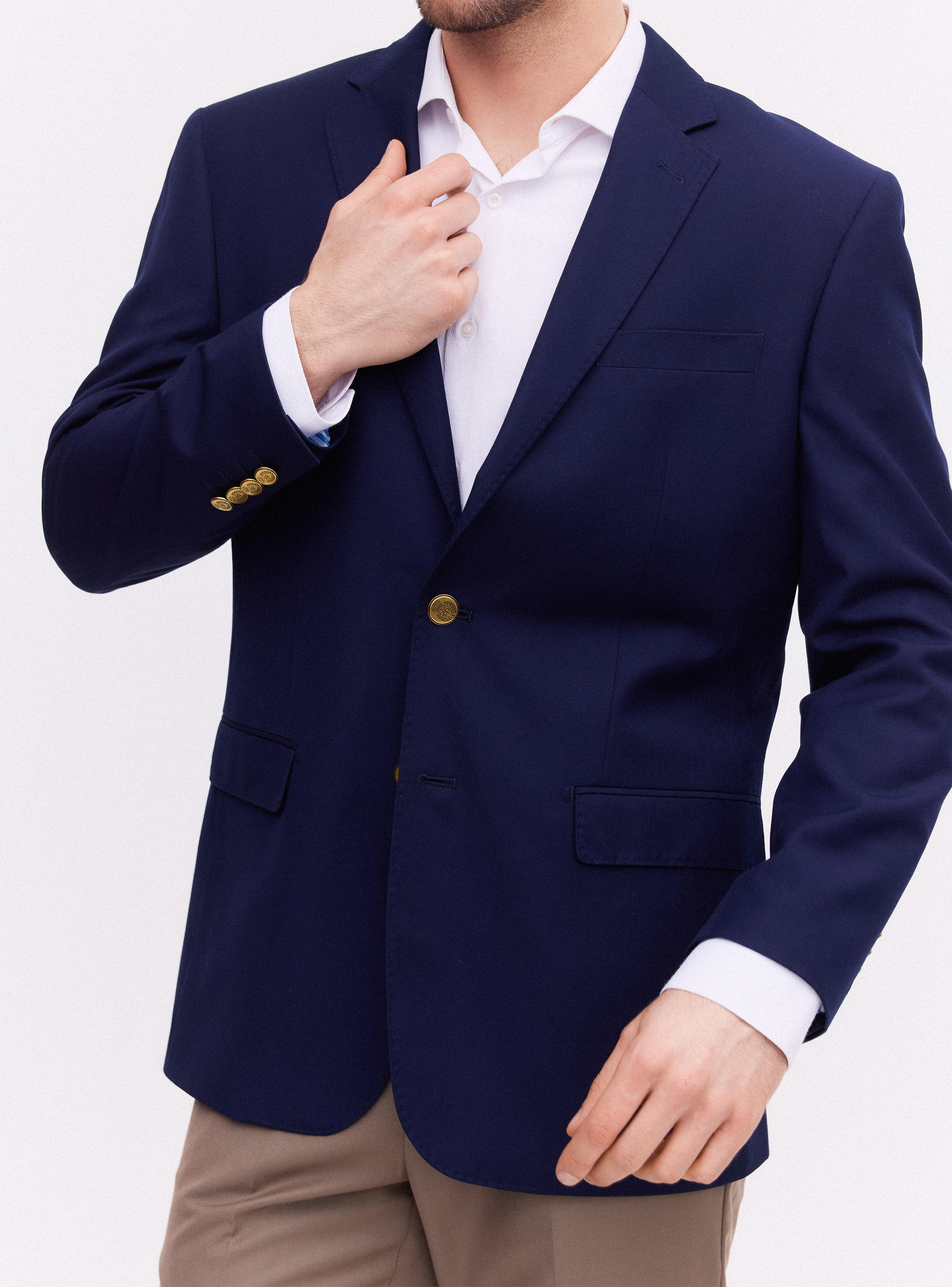 Vestón Recto Botones Metálicos Regular Fit-2