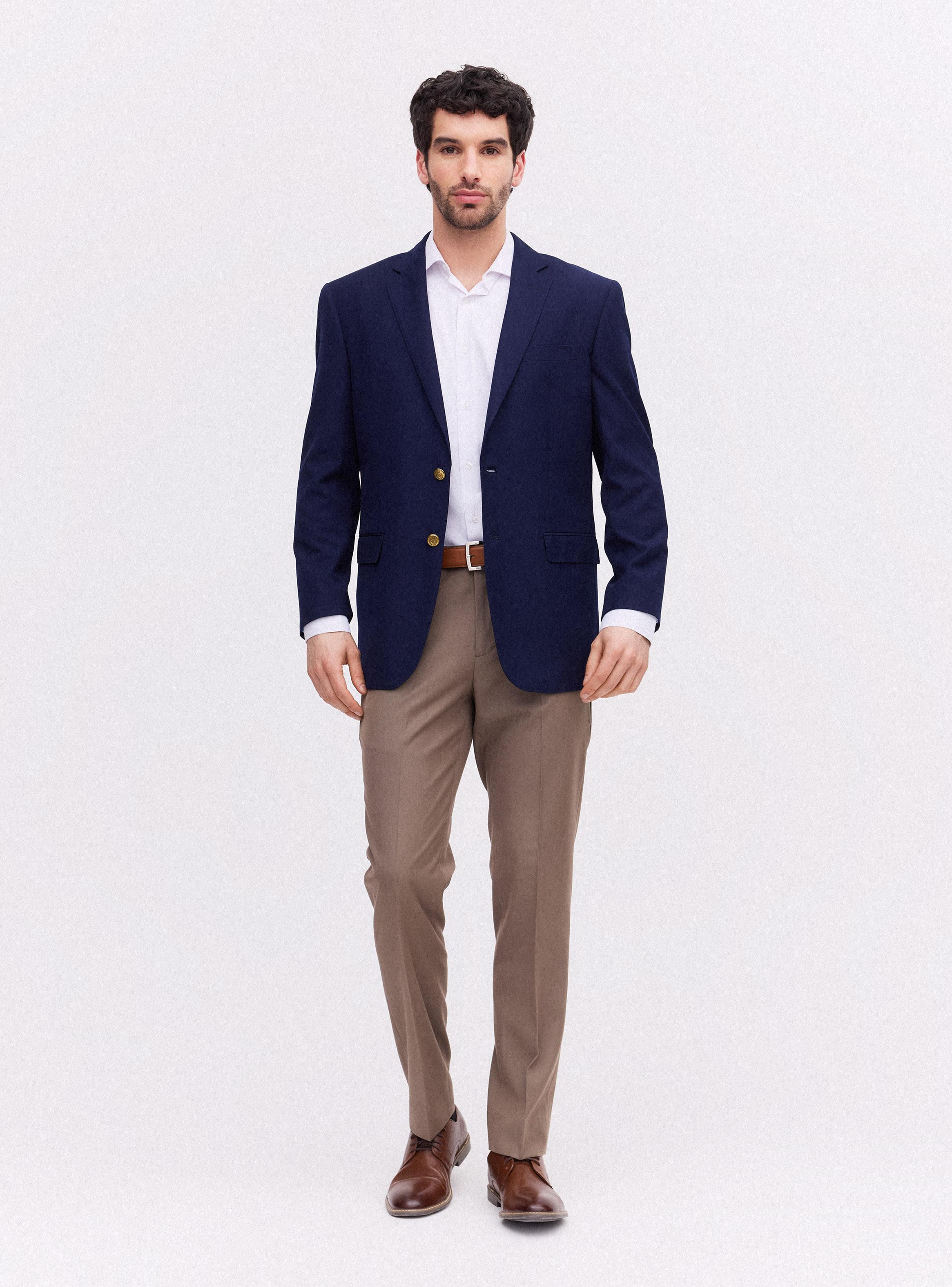 Vestón Recto Botones Metálicos Regular Fit-4