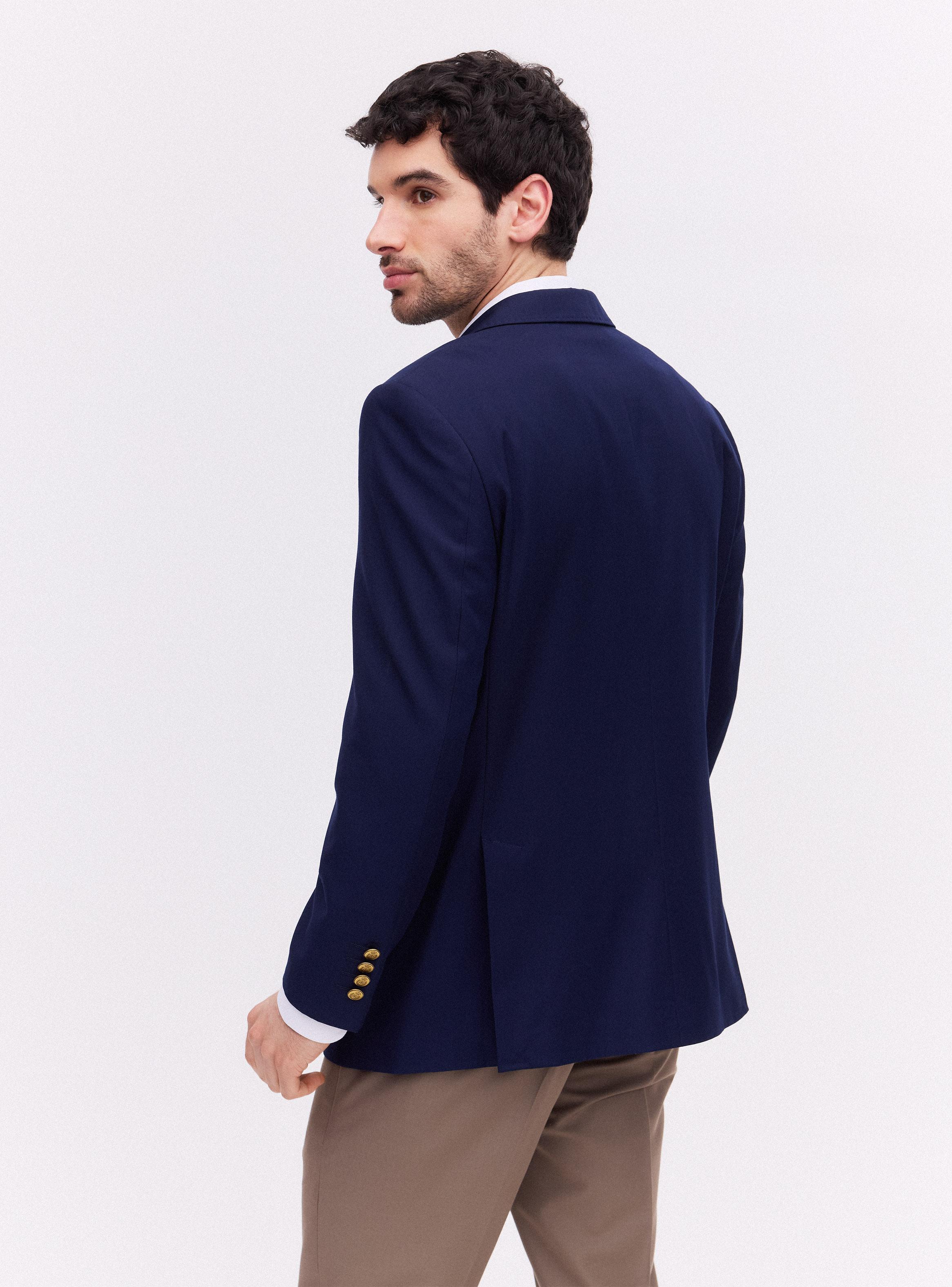 Vestón Recto Botones Metálicos Regular Fit-1