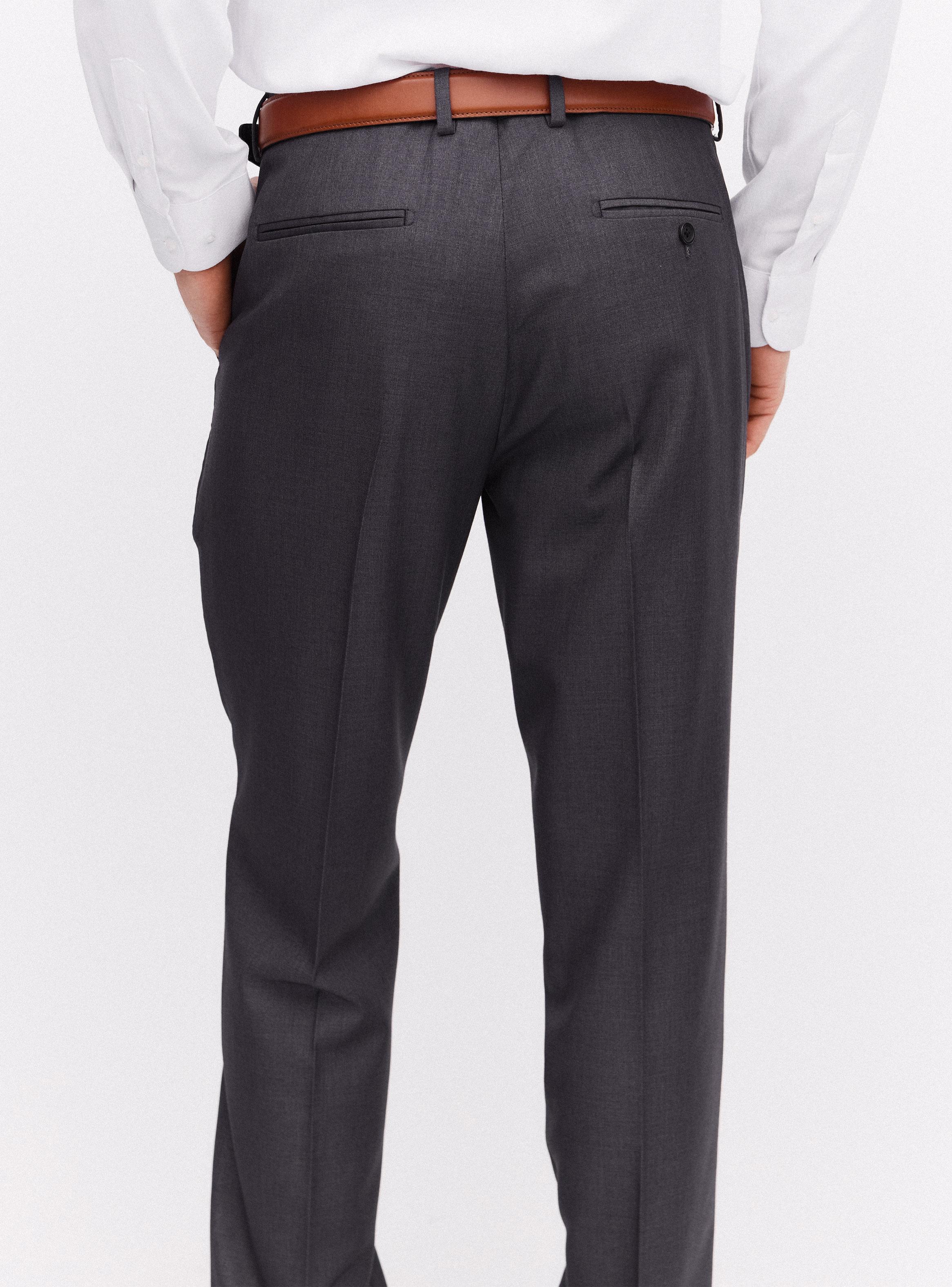 Pantalón Regular Fit Lana Poliéster-3