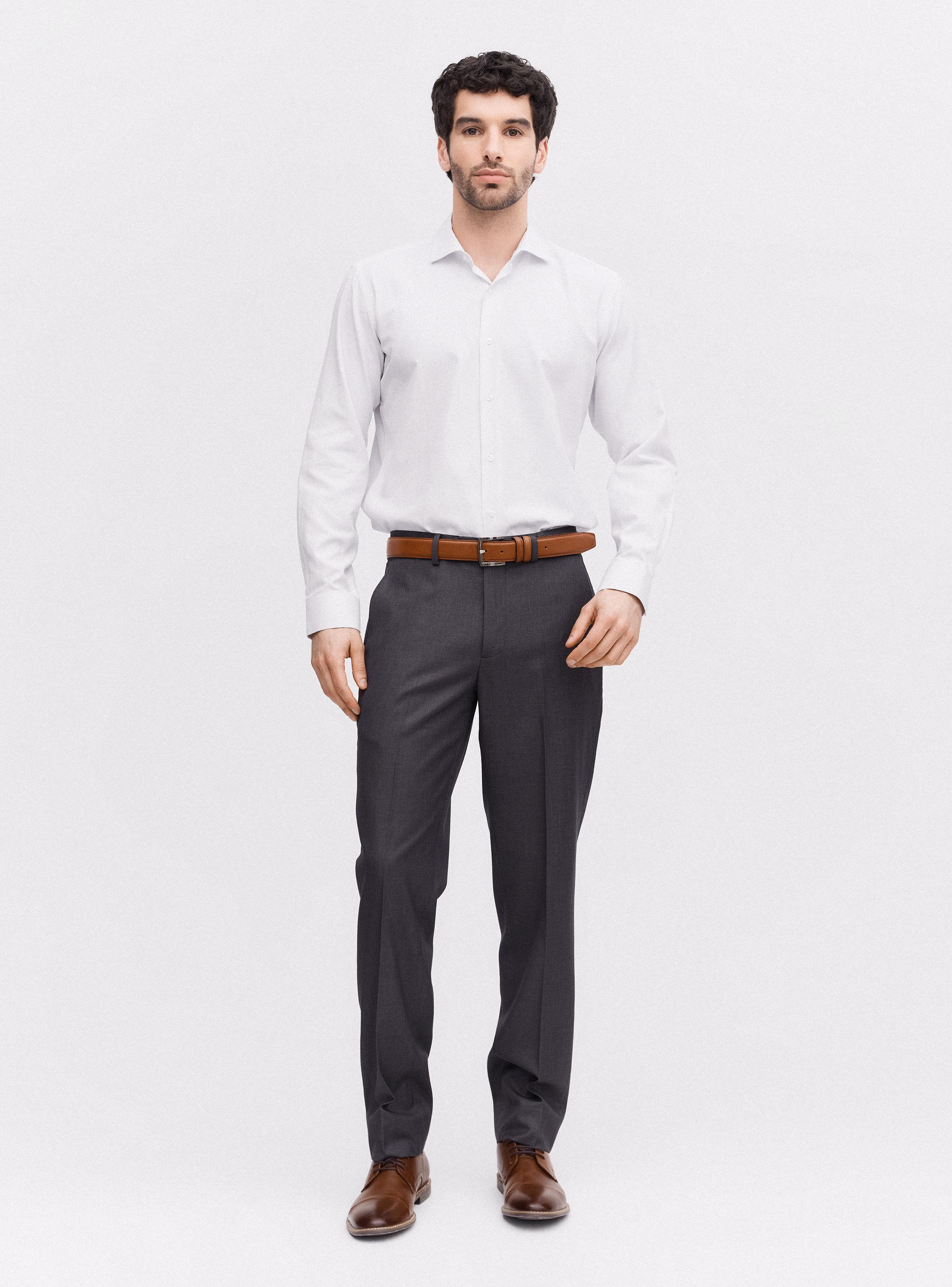 Pantalón Regular Fit Lana Poliéster-4