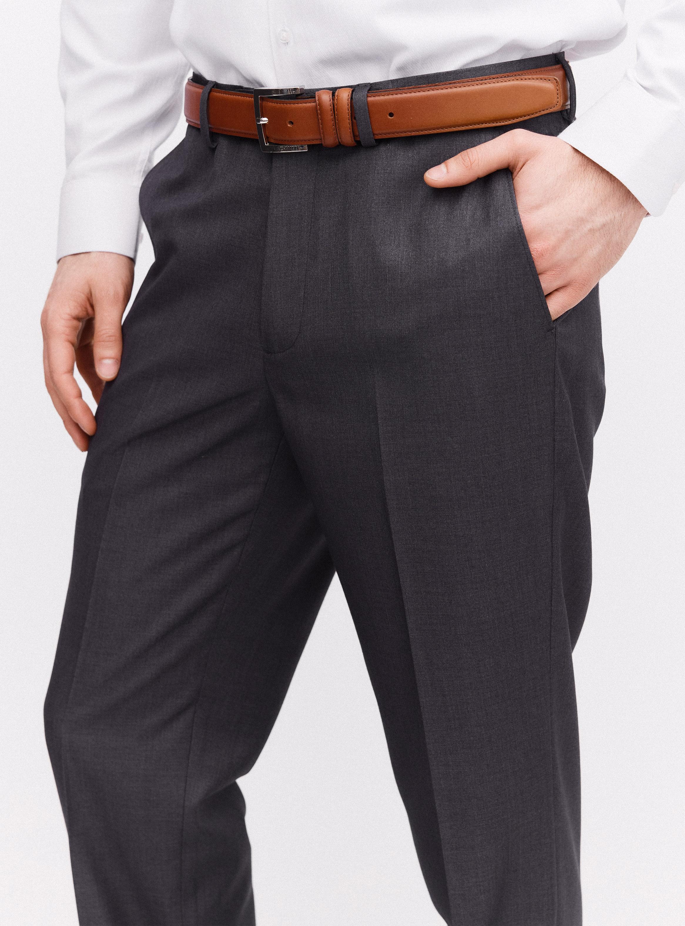Pantalón Regular Fit Lana Poliéster-2