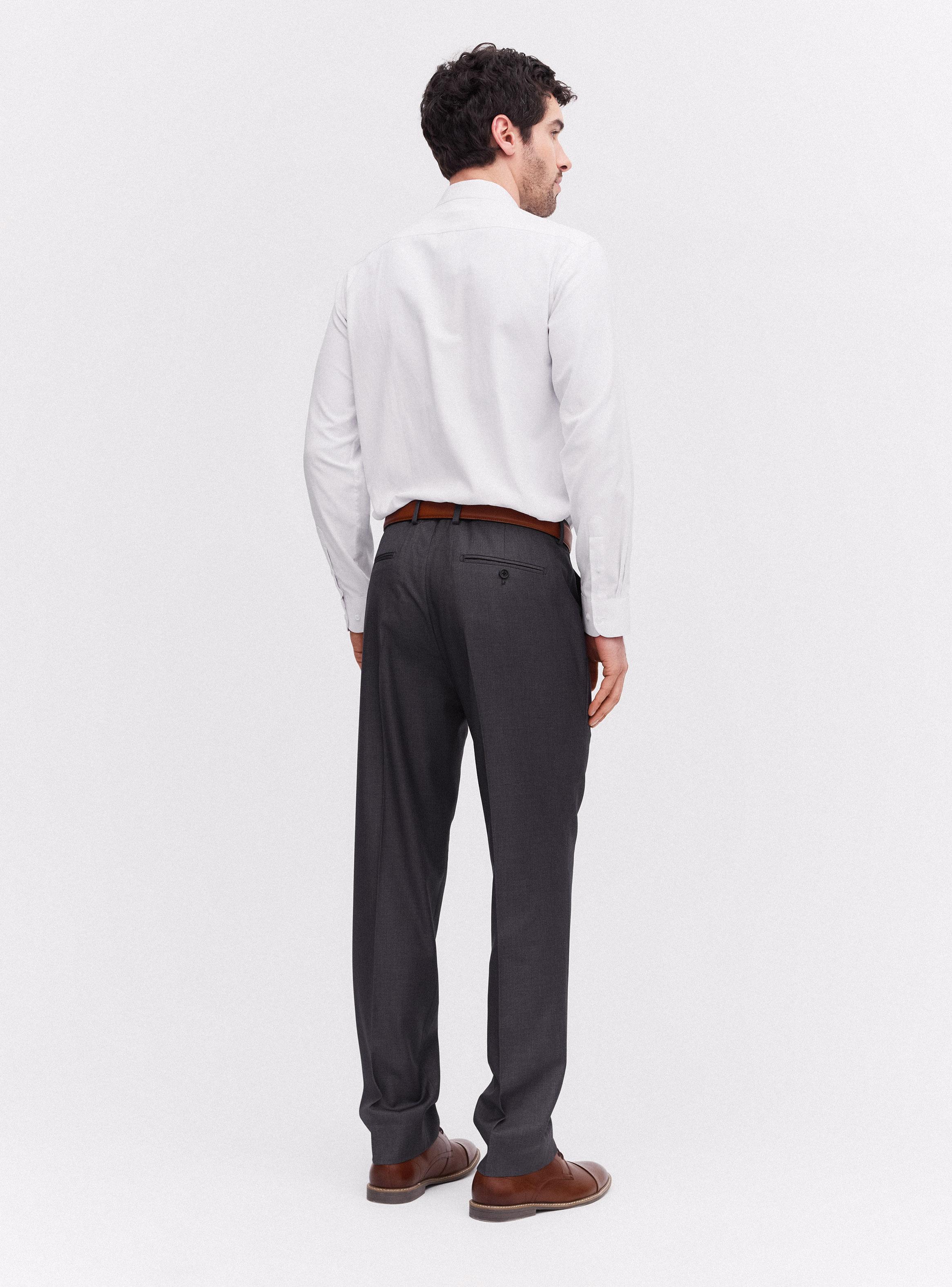 Pantalón Regular Fit Lana Poliéster-5