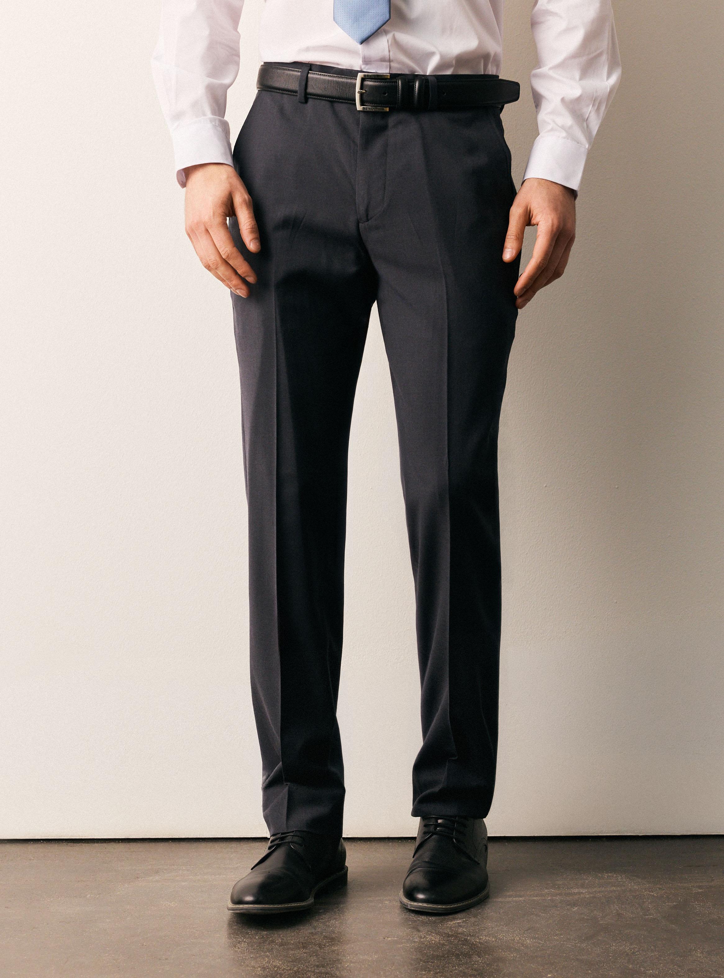 Pantalón Lana Poliéster Regular Fit-0