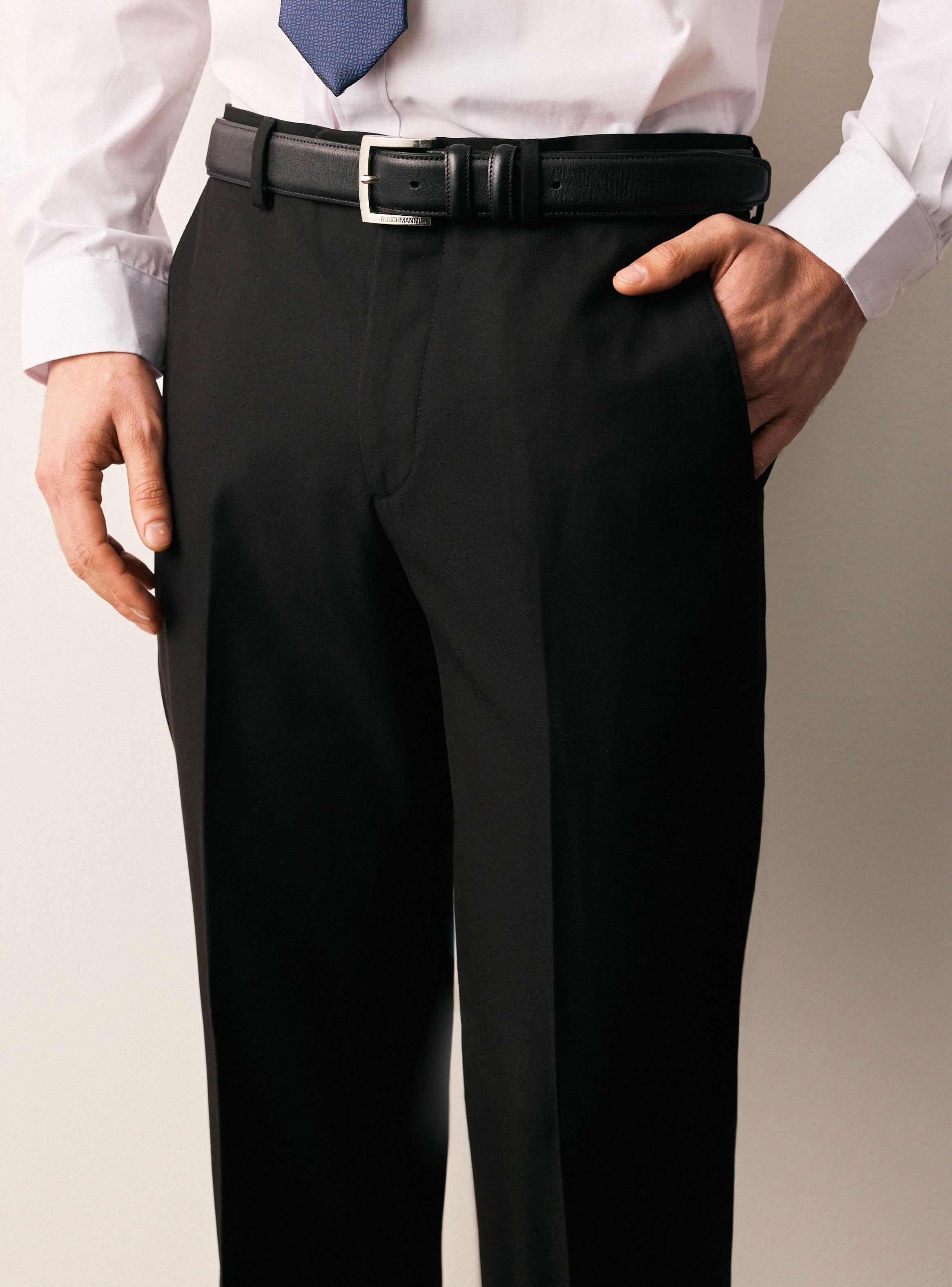 Pantalón Regular Fit Lana Poliéster Liso Color-2