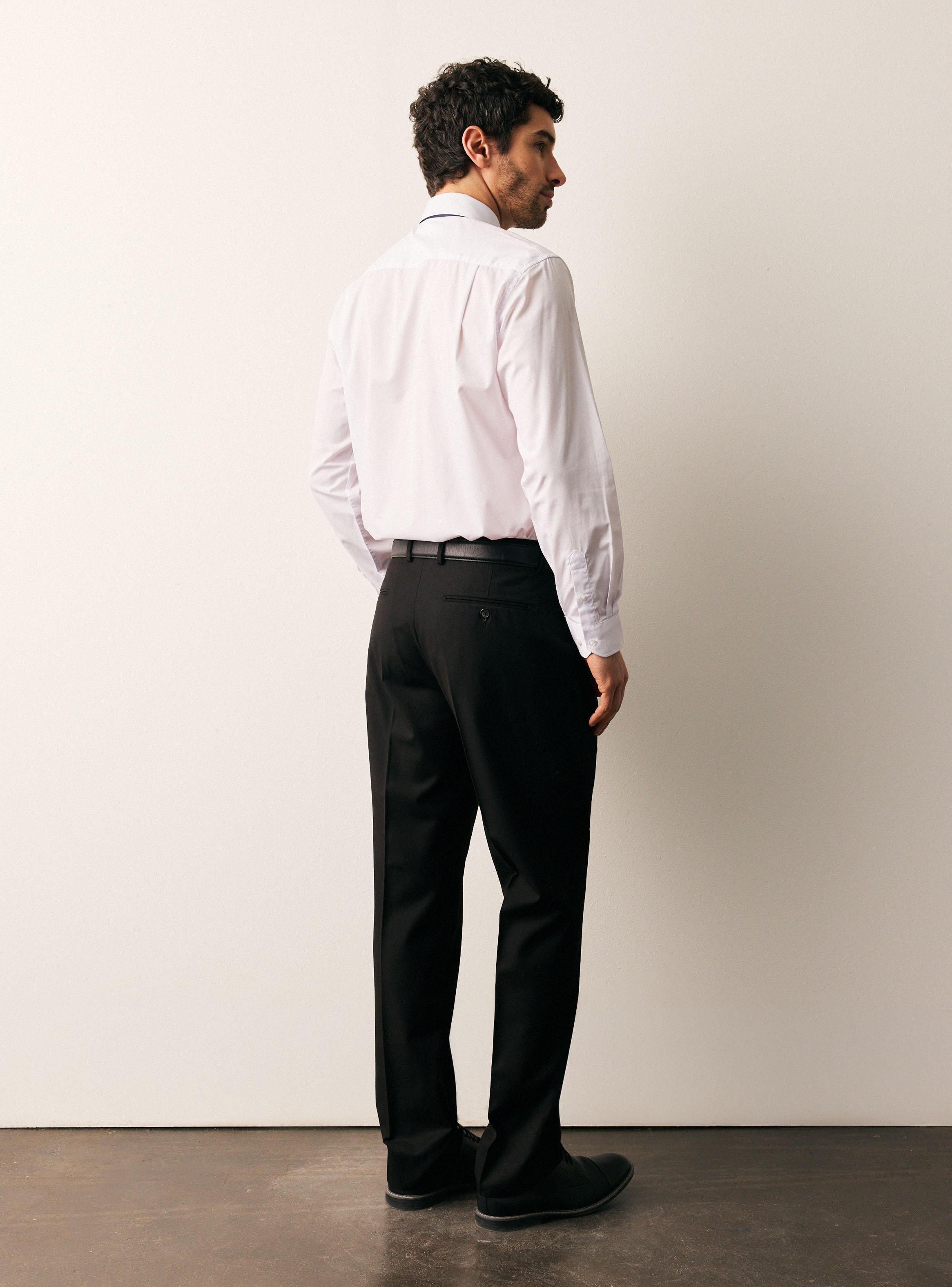 Pantalón Regular Fit Lana Poliéster Liso Color-5