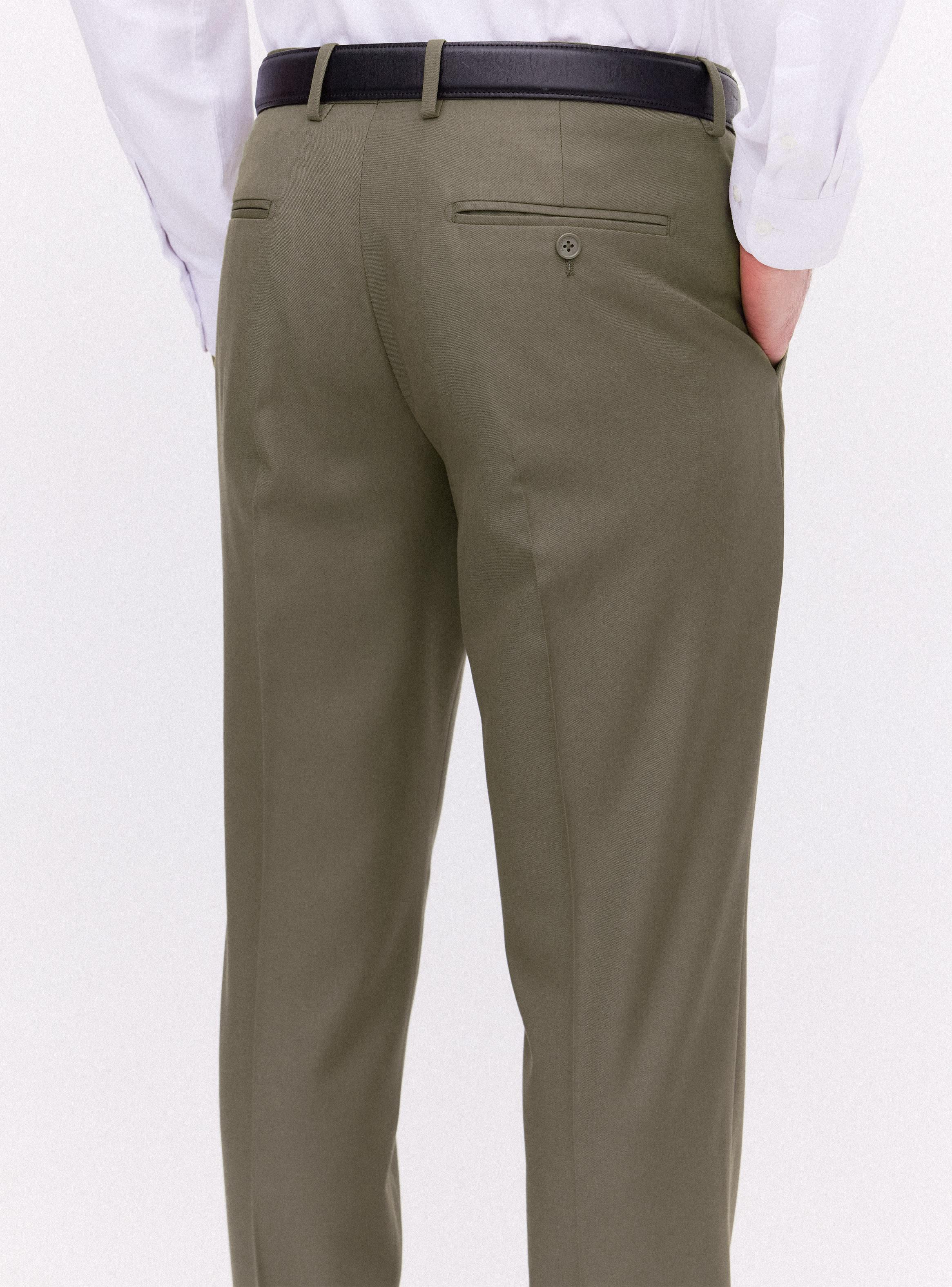 Pantalón Slim Fit Lana Poliéster-3