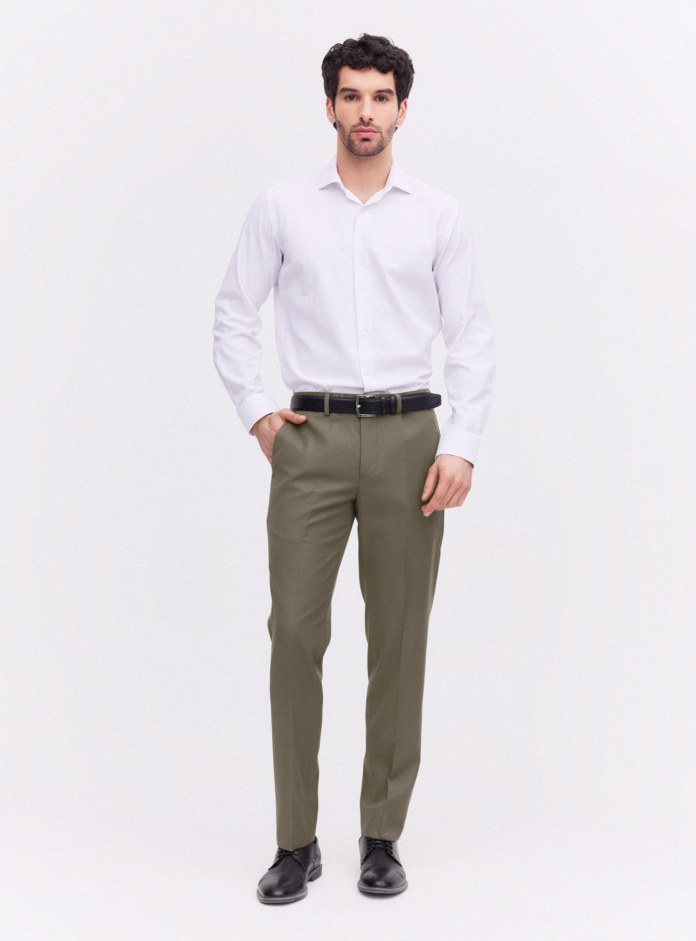 Pantalón Slim Fit Lana Poliéster-4