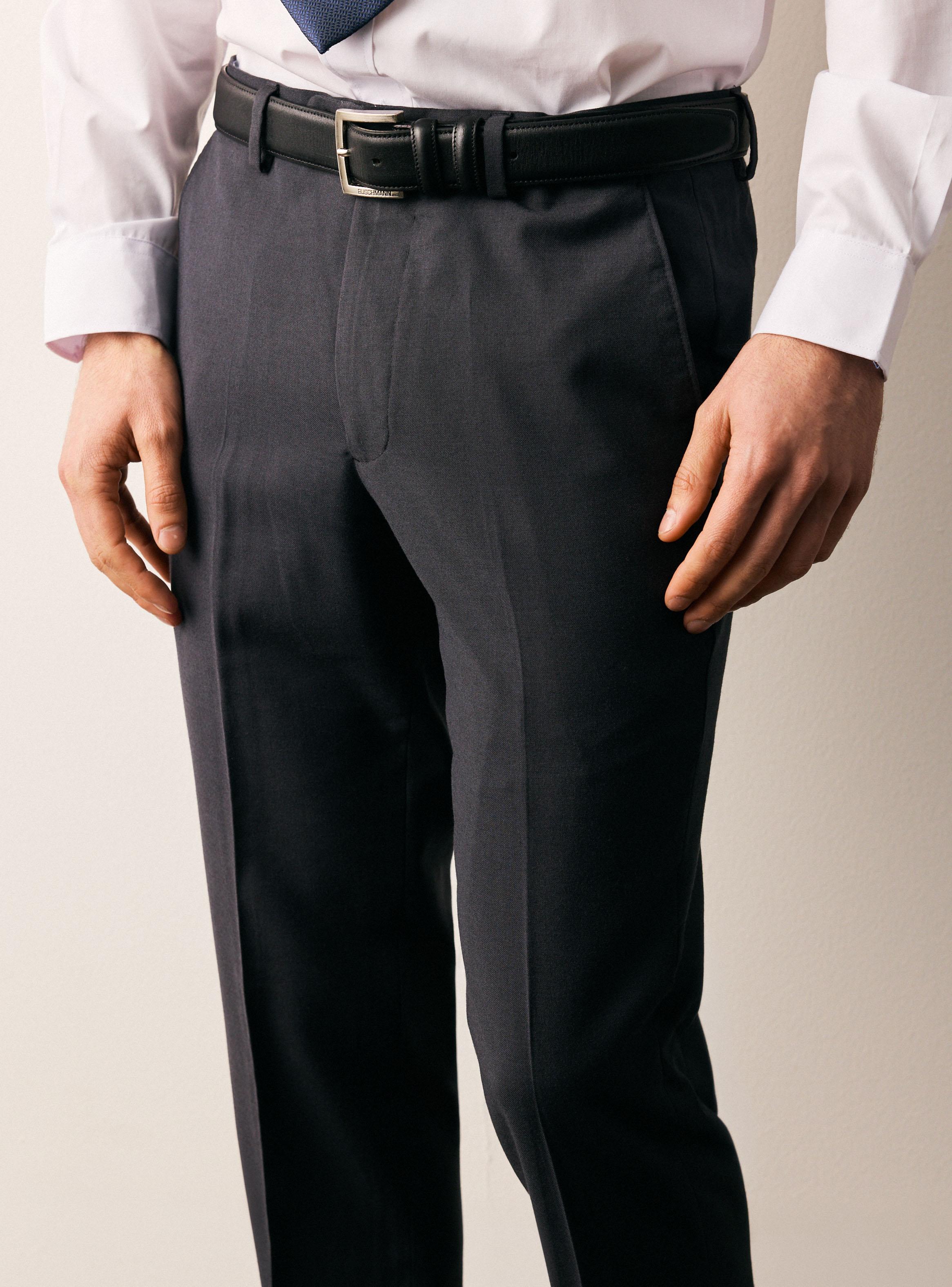 Pantalón Slim Fit Lana Poliéster Liso Color-2