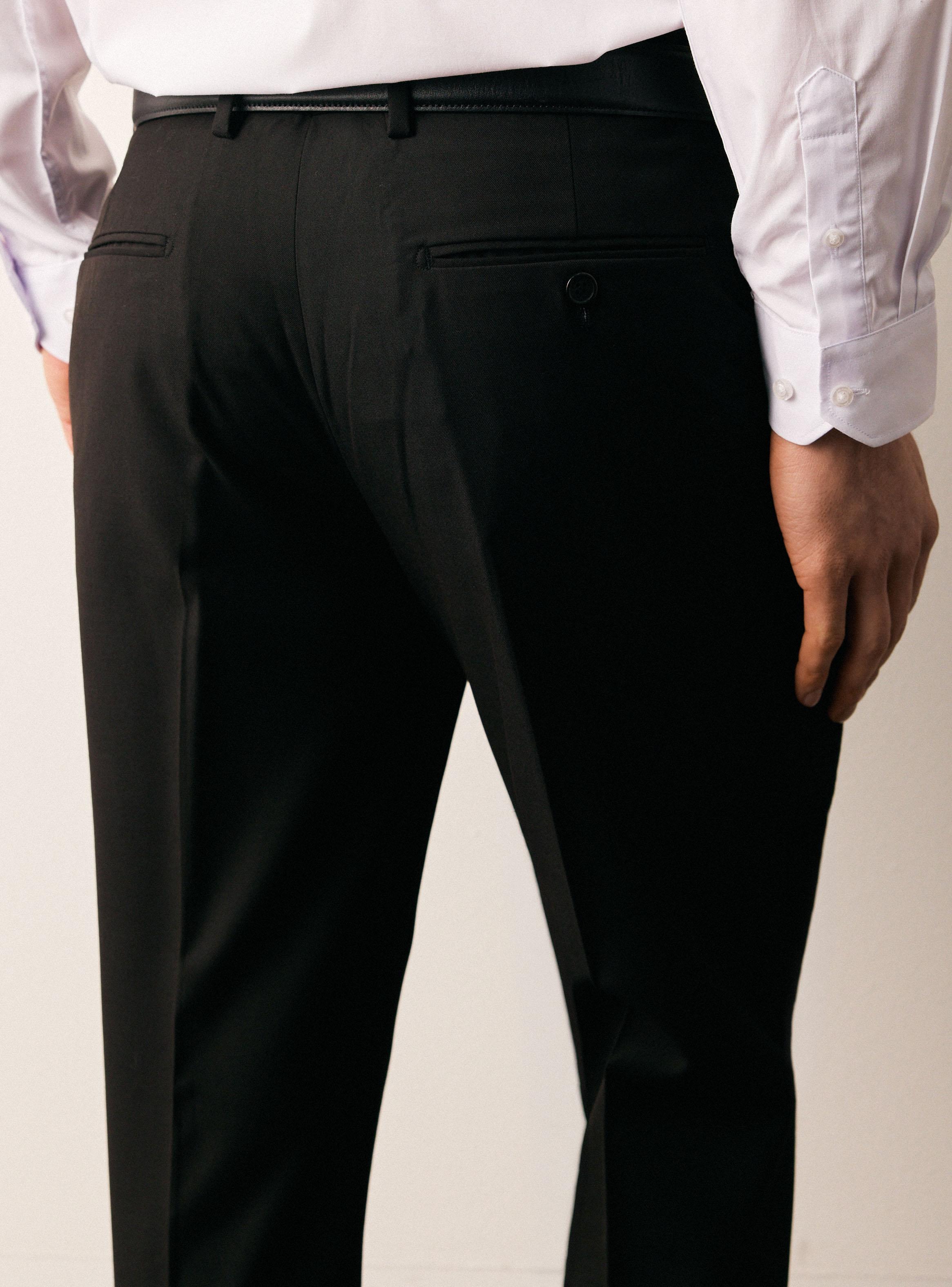 Pantalón Slim Fit Lana y Poliéster-3