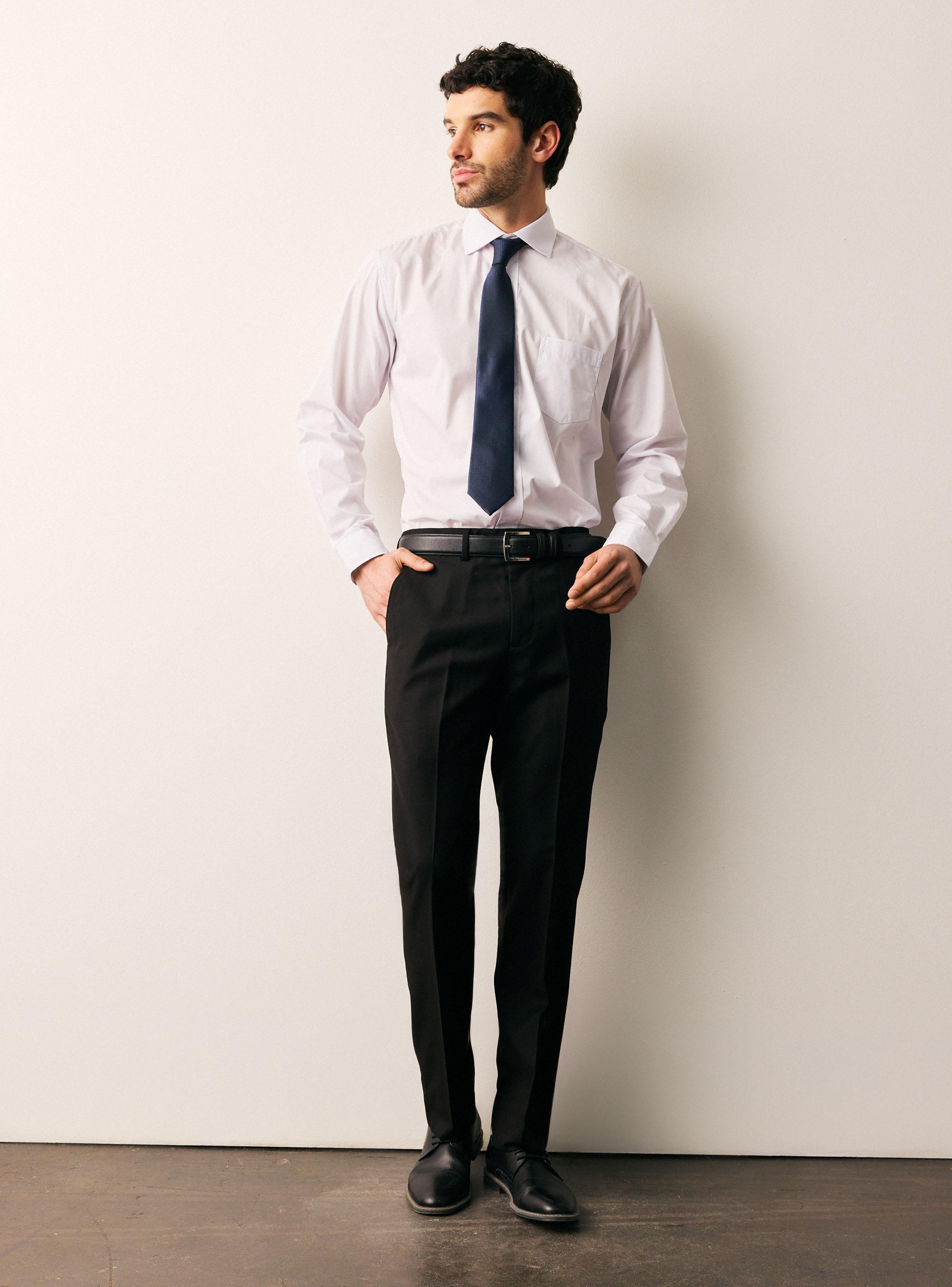 Pantalón Slim Fit Lana y Poliéster-4