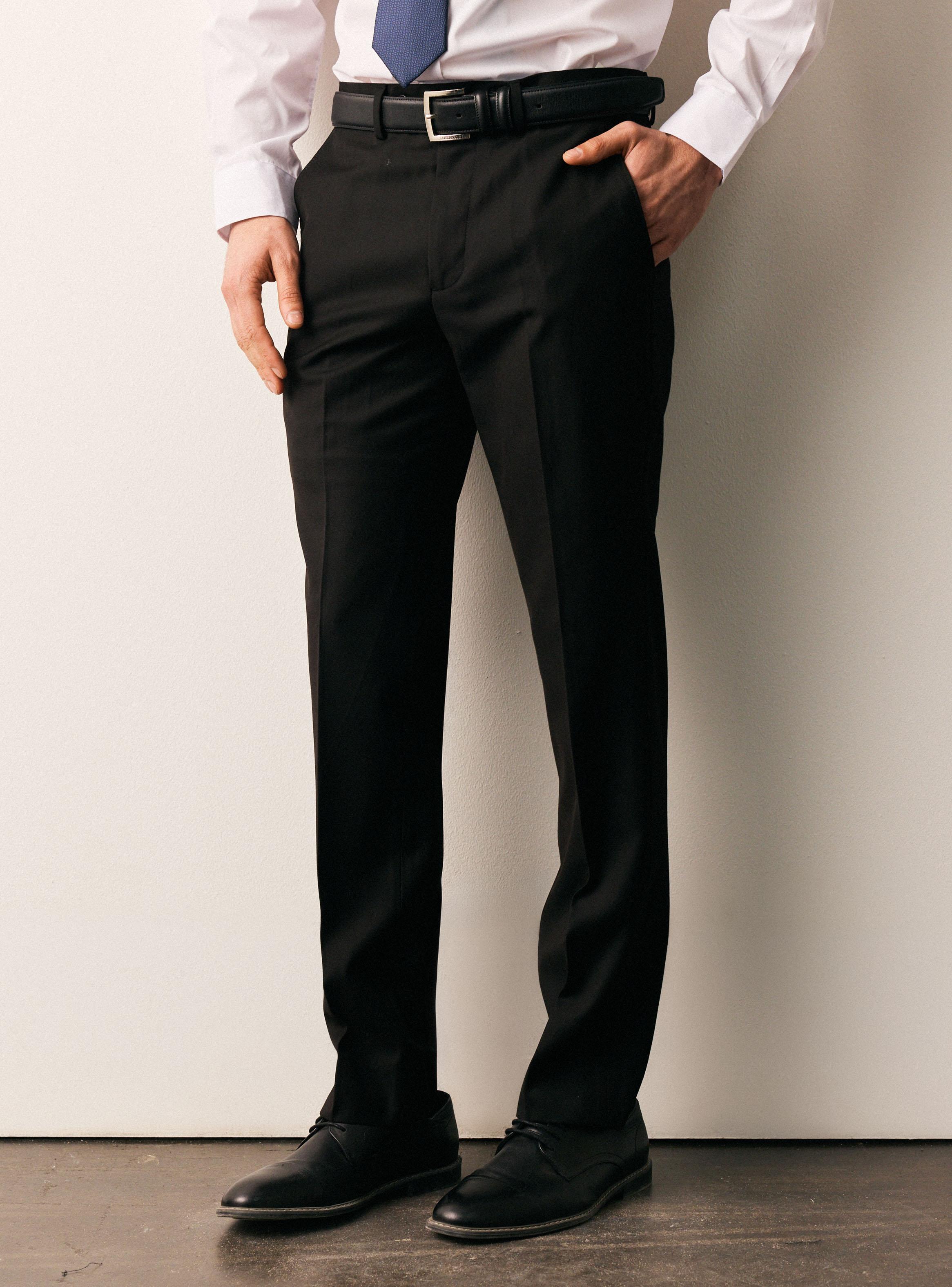Pantalón Slim Fit Lana y Poliéster-0