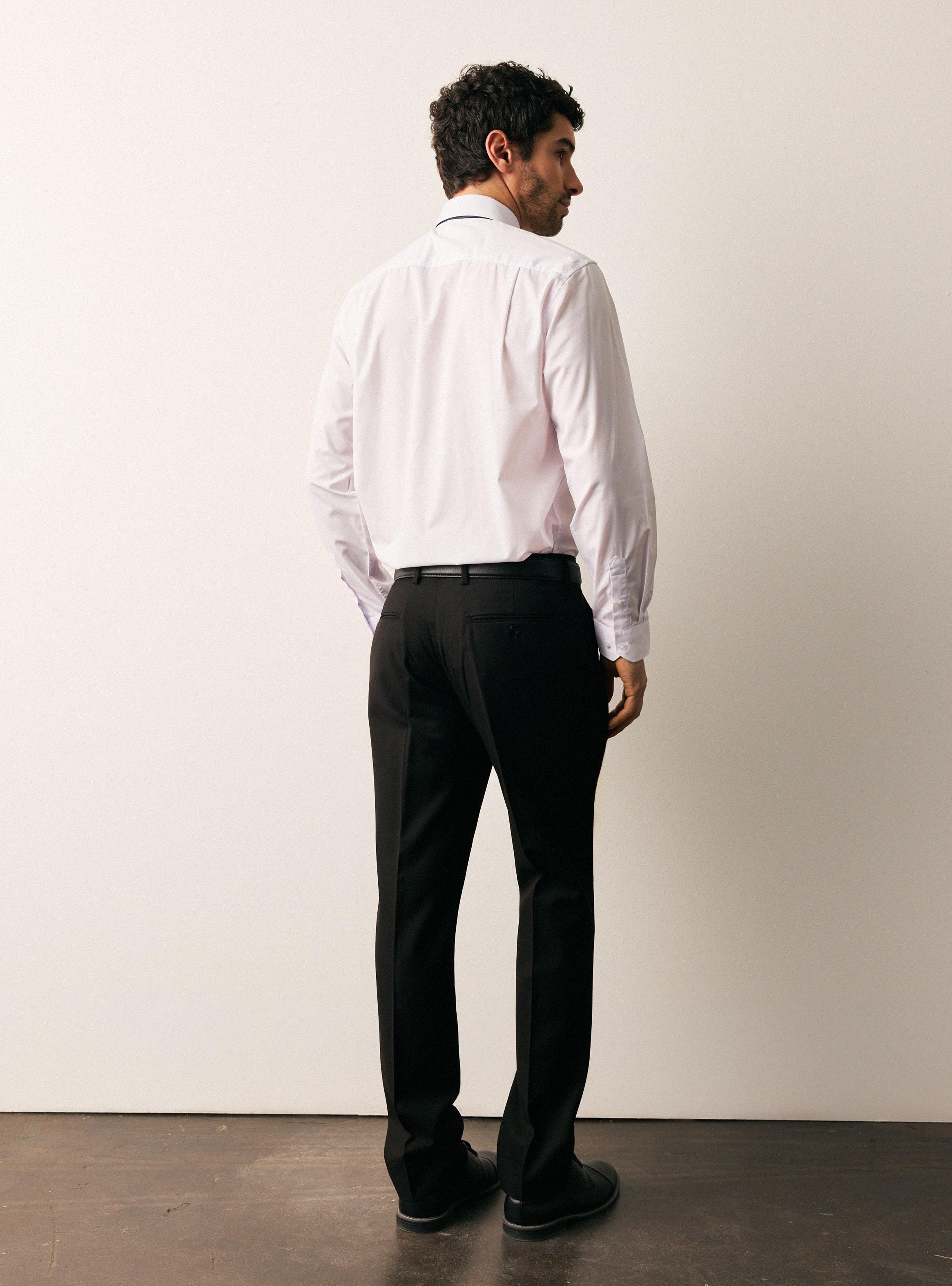 Pantalón Slim Fit Lana y Poliéster-5