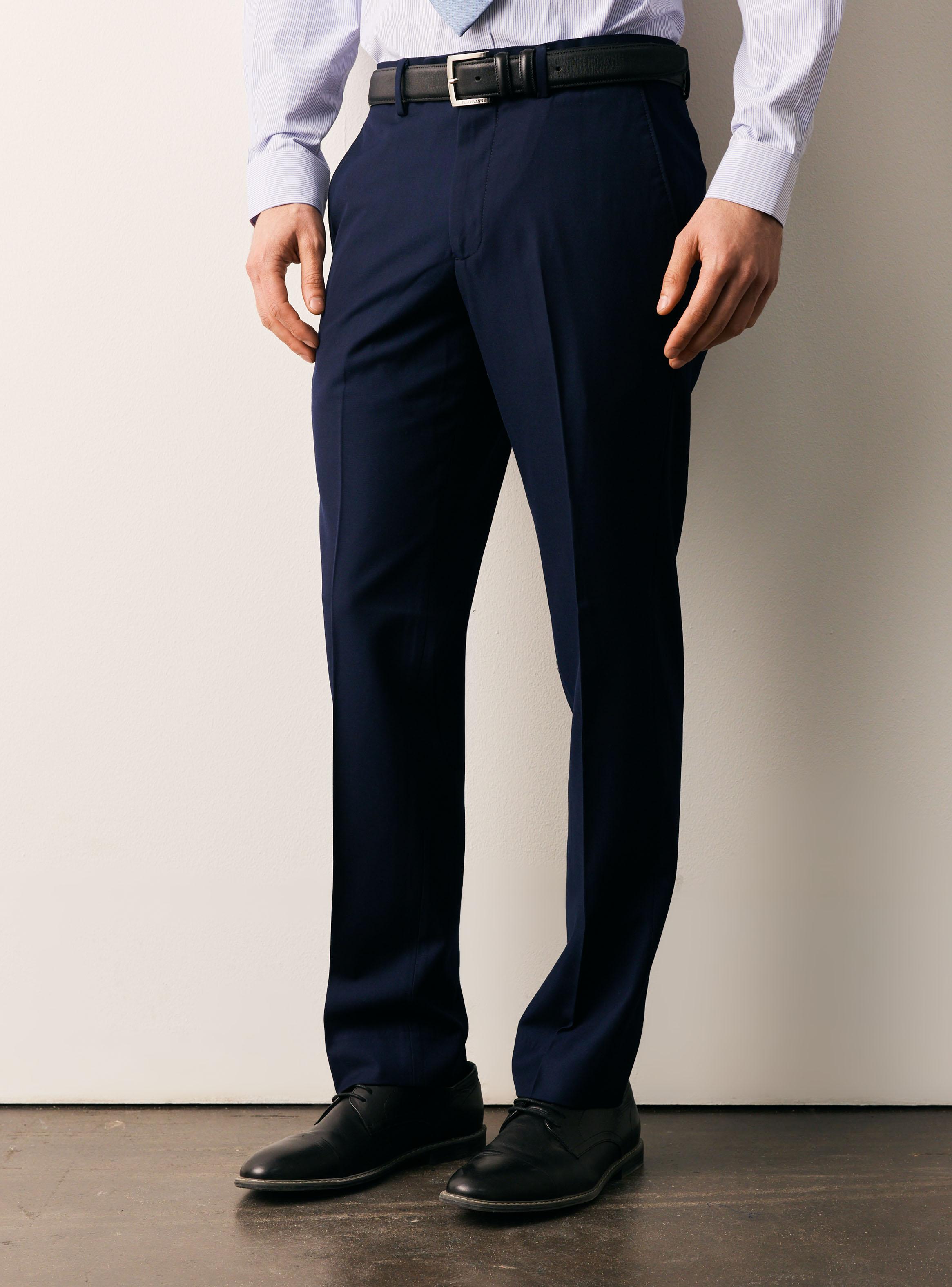 Pantalón Slim Fit Lana y Poliéster-0