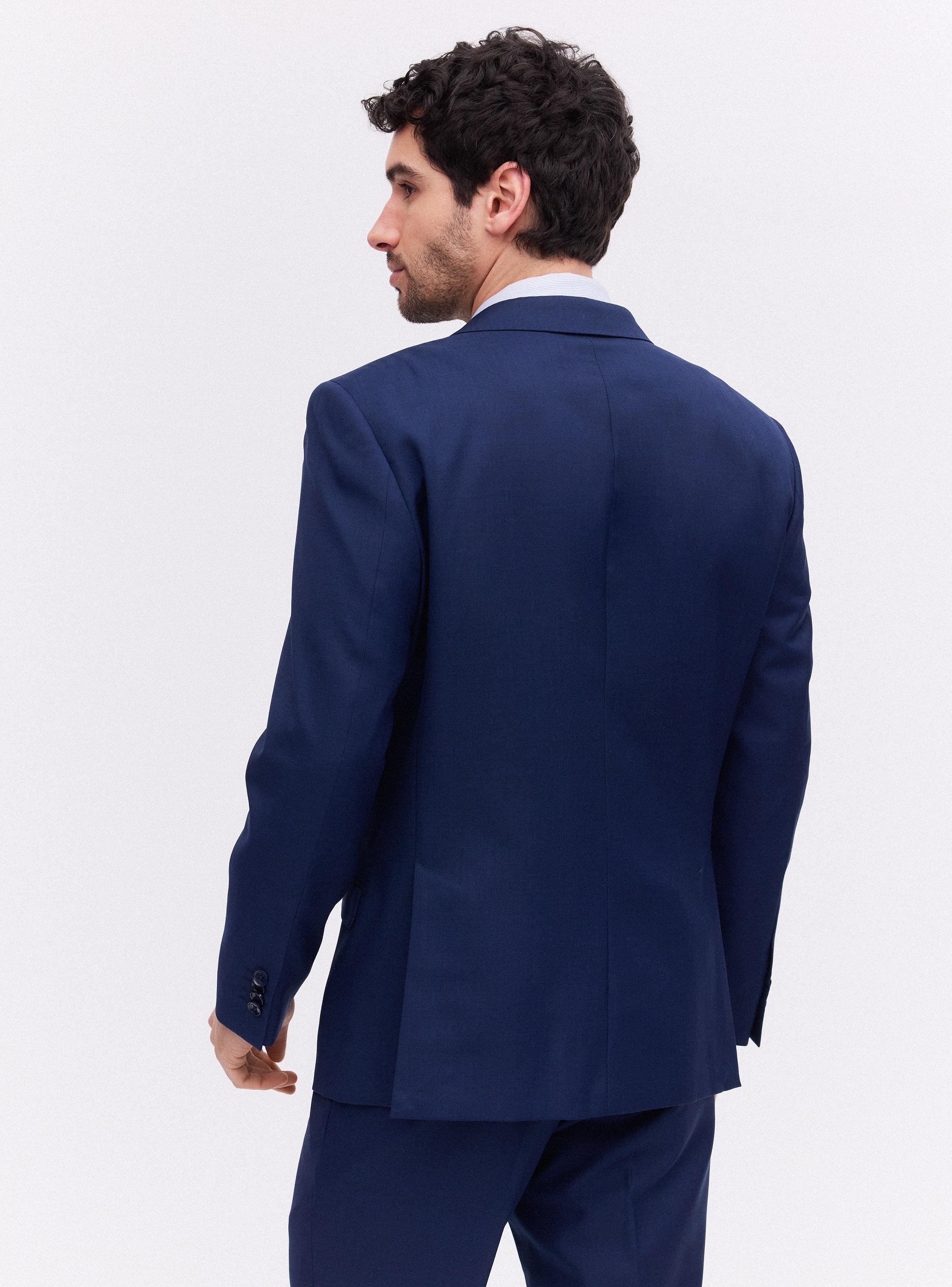 Traje Recto Lana Slim Fit Fantasía Texturada-1