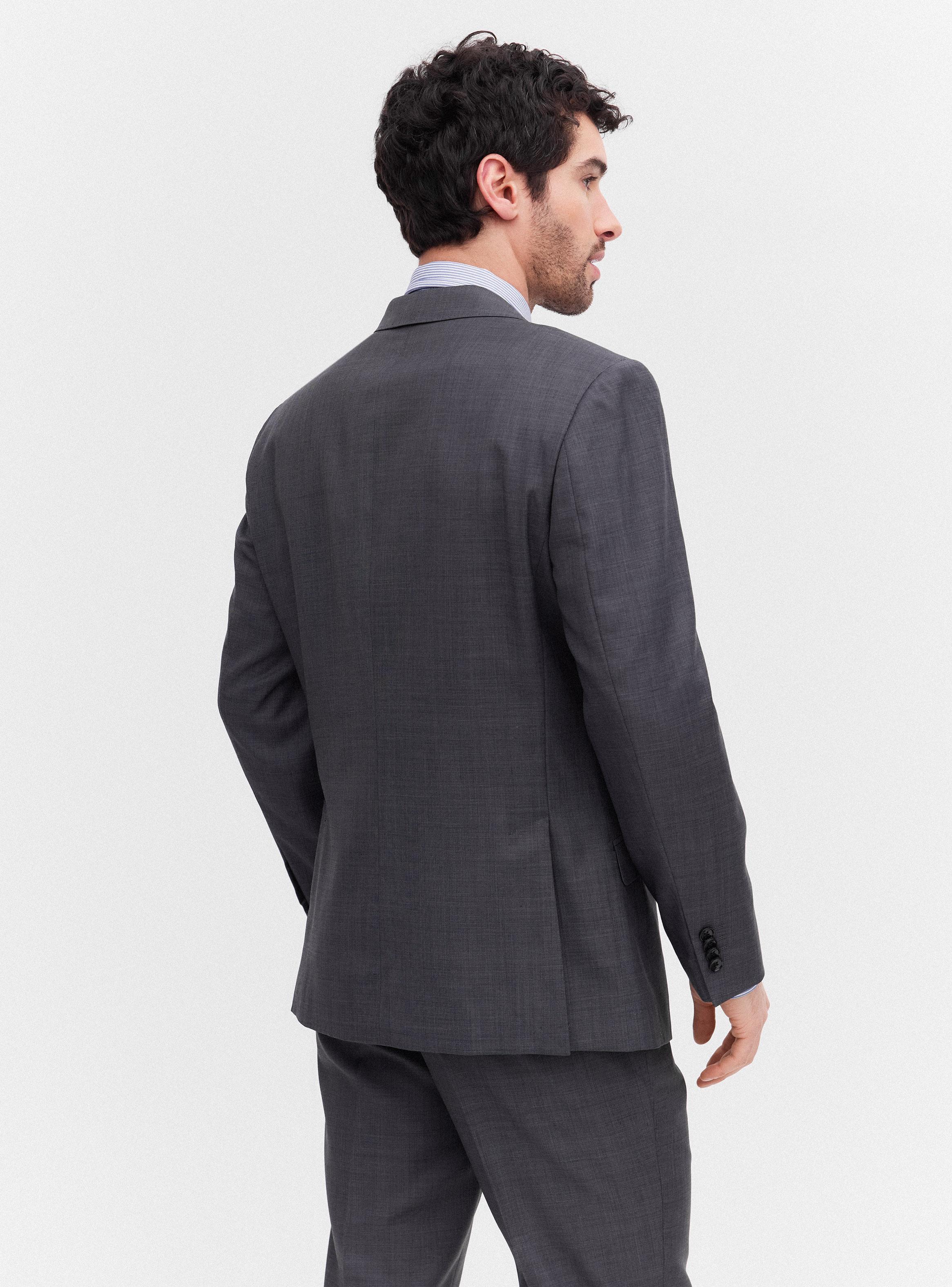 Traje Recto Slim Fit Fantasía Texturada en Lana-1