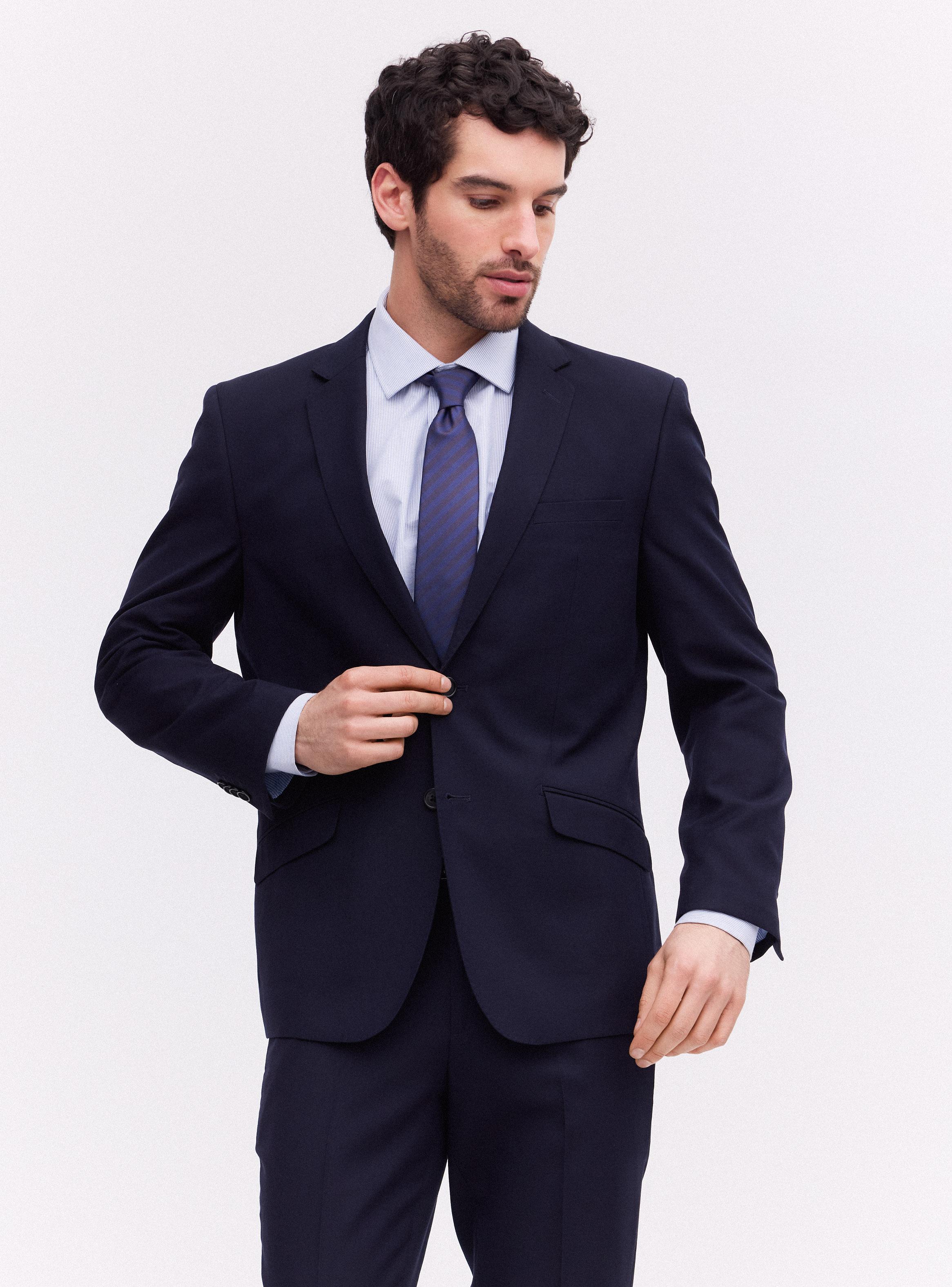 Traje Recto Fantasía Texturada Slim Fit-0