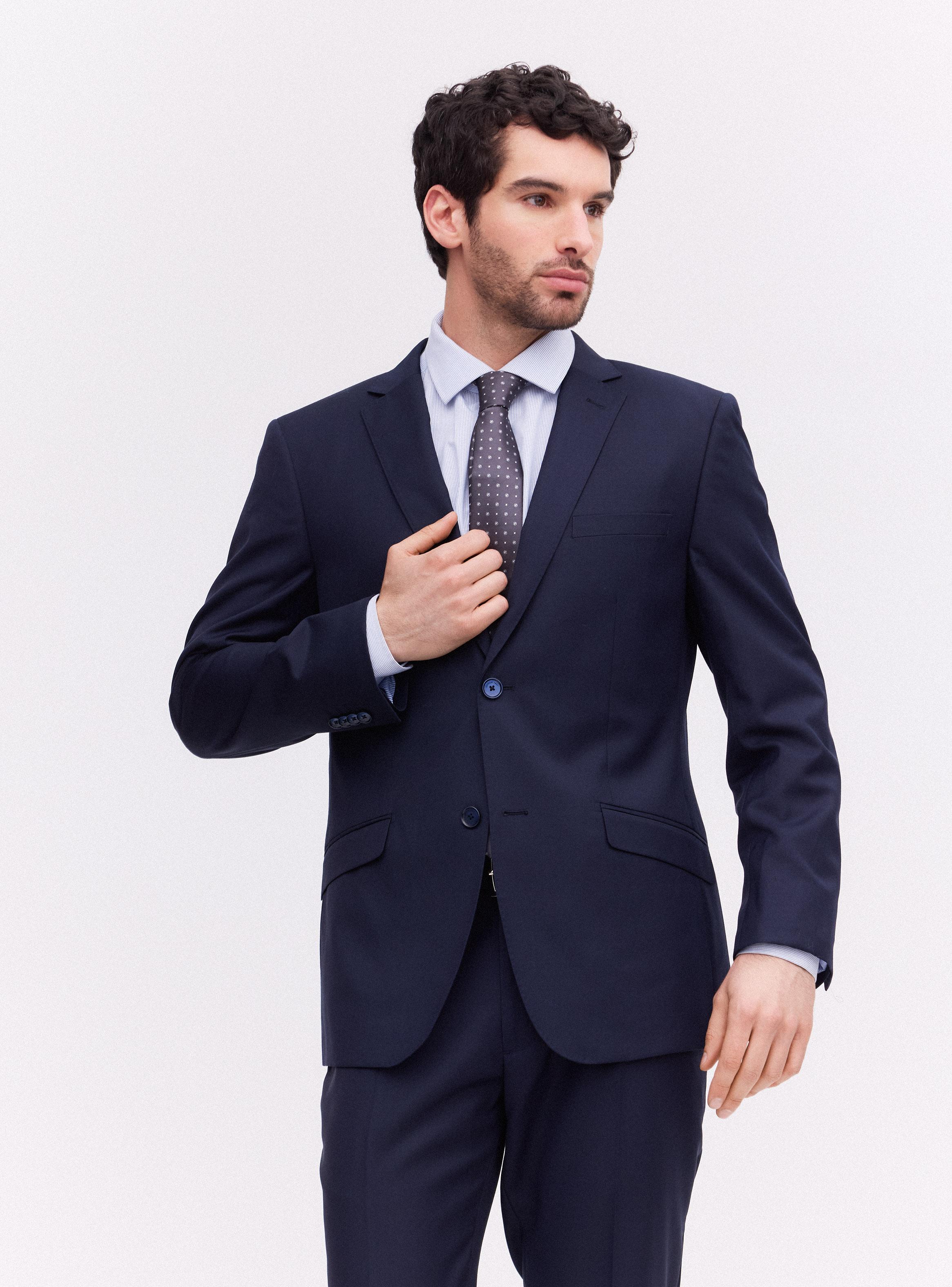 Traje Recto Slim Fit en Lana Lisa-0