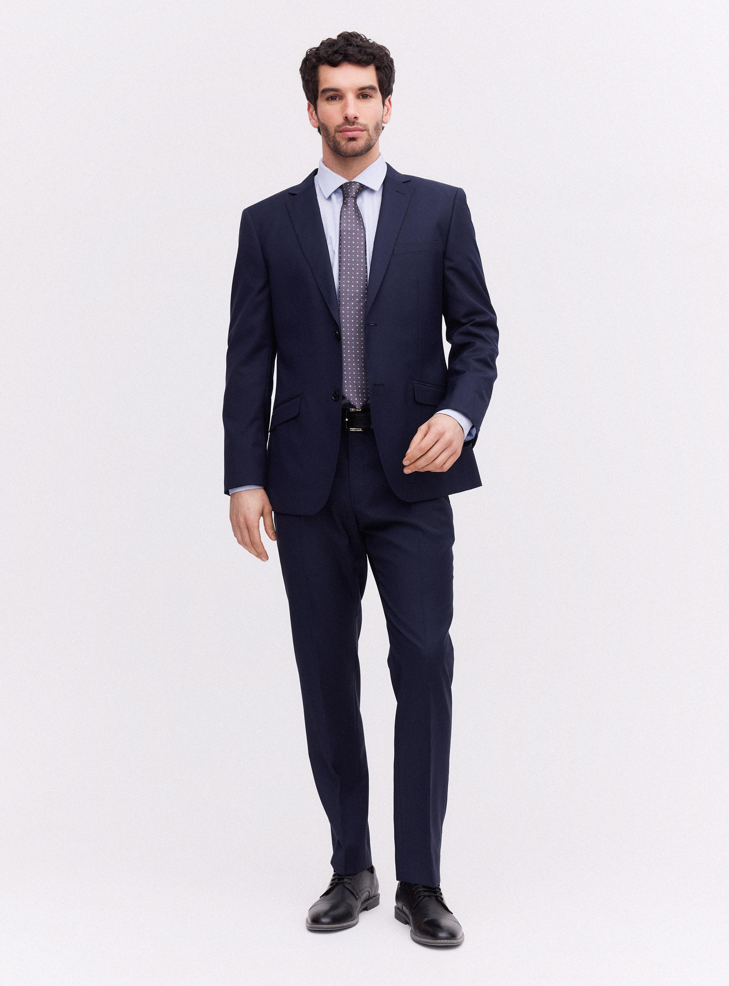 Traje Recto Slim Fit en Lana Lisa-4