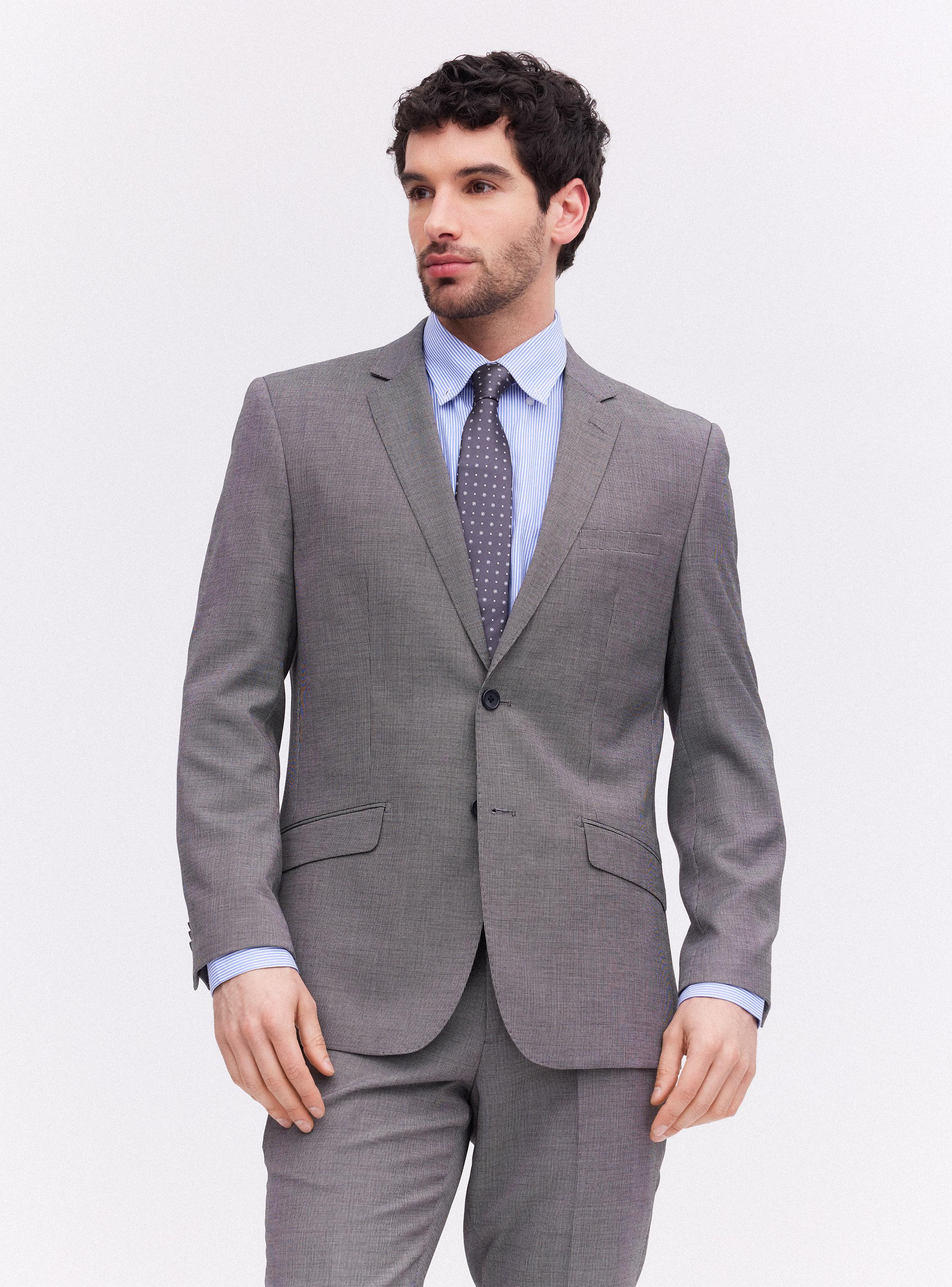 Traje Recto Slim Fit Fantasía Texturada-0