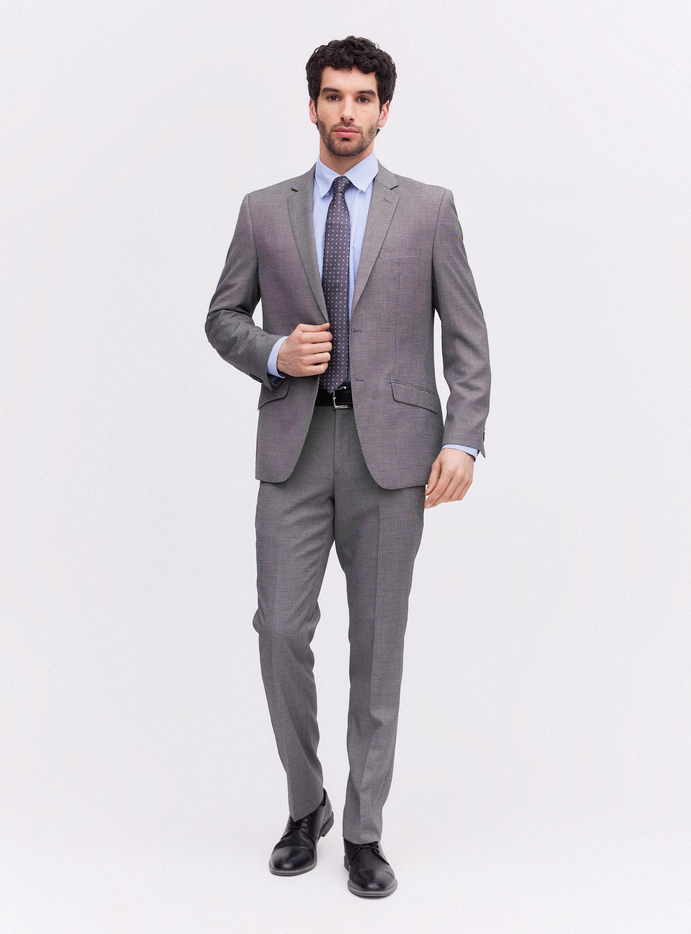 Traje Recto Slim Fit Fantasía Texturada-4