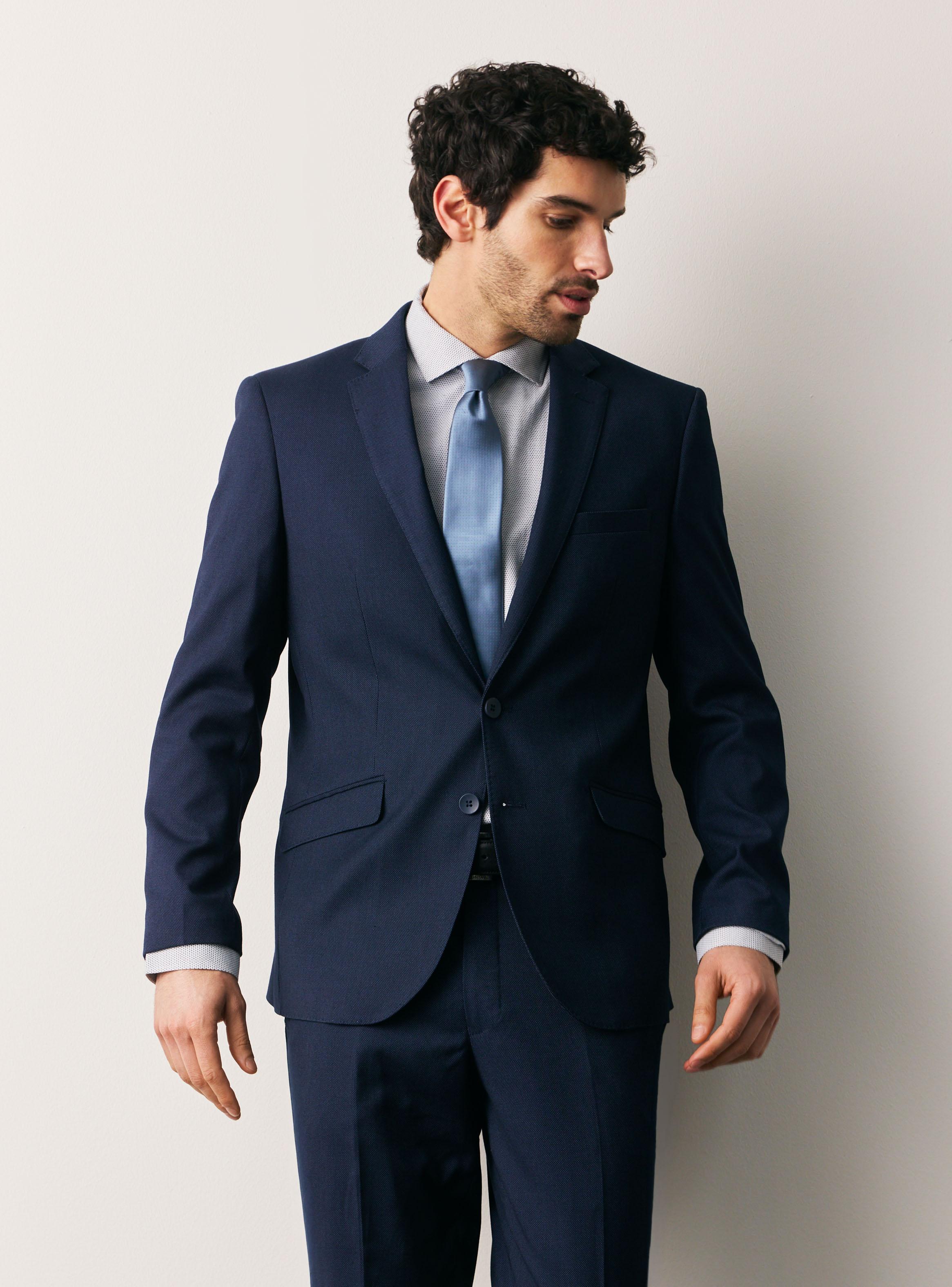 Traje Recto Texturado Slim Fit-0