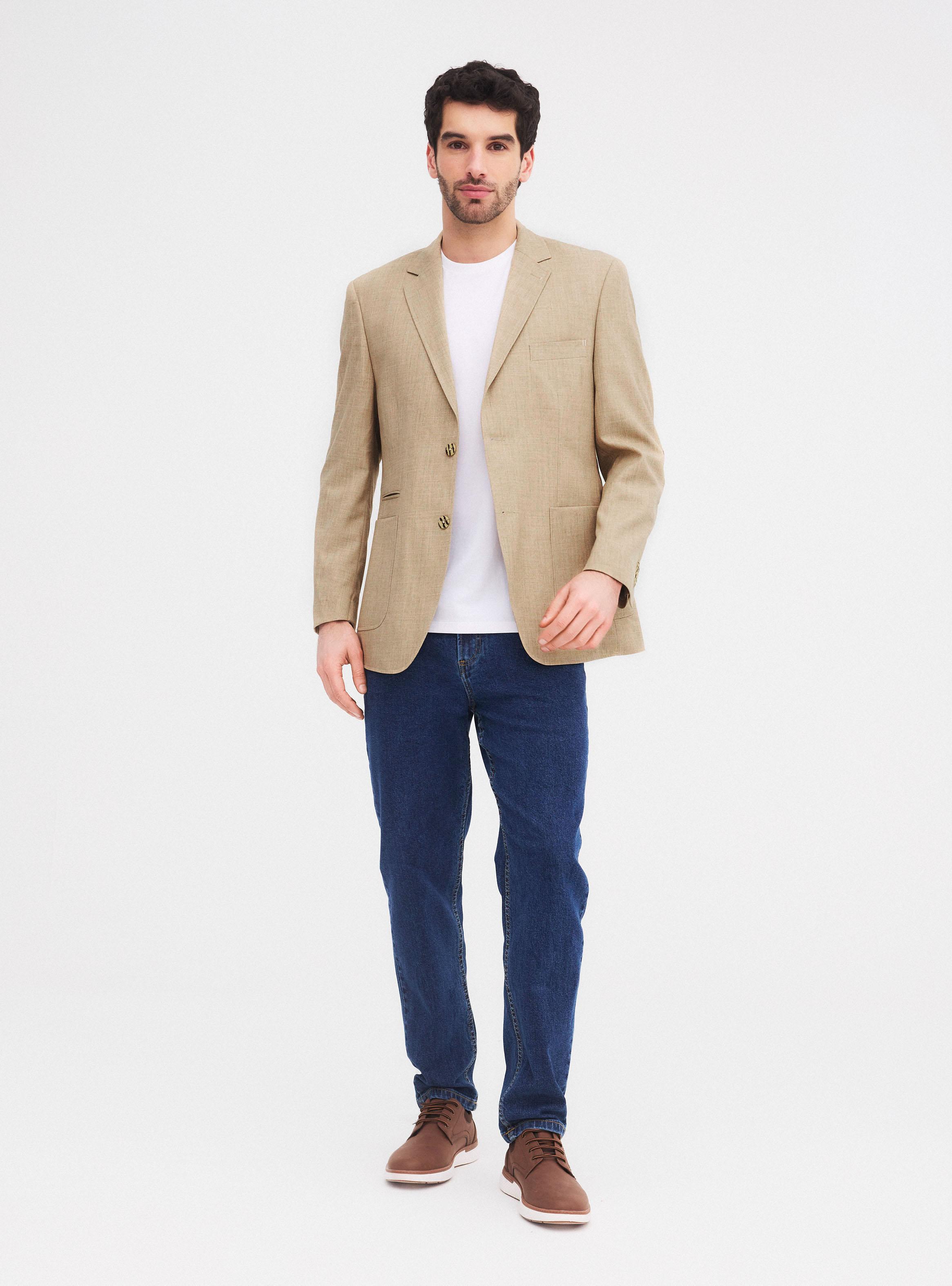 Veston Recto Regular Fit Texturado-4
