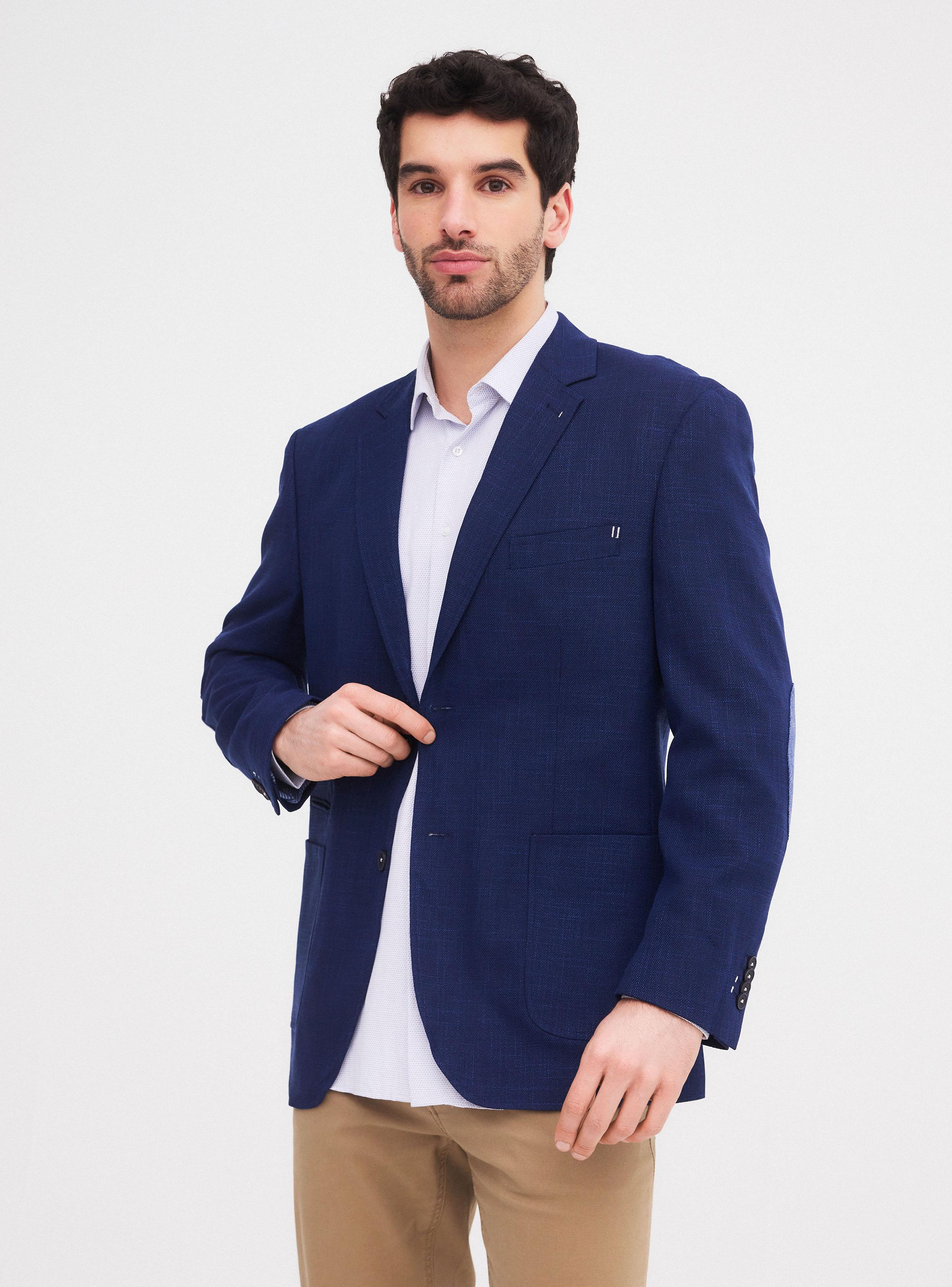 Veston Recto Regular Fit Texturado-0