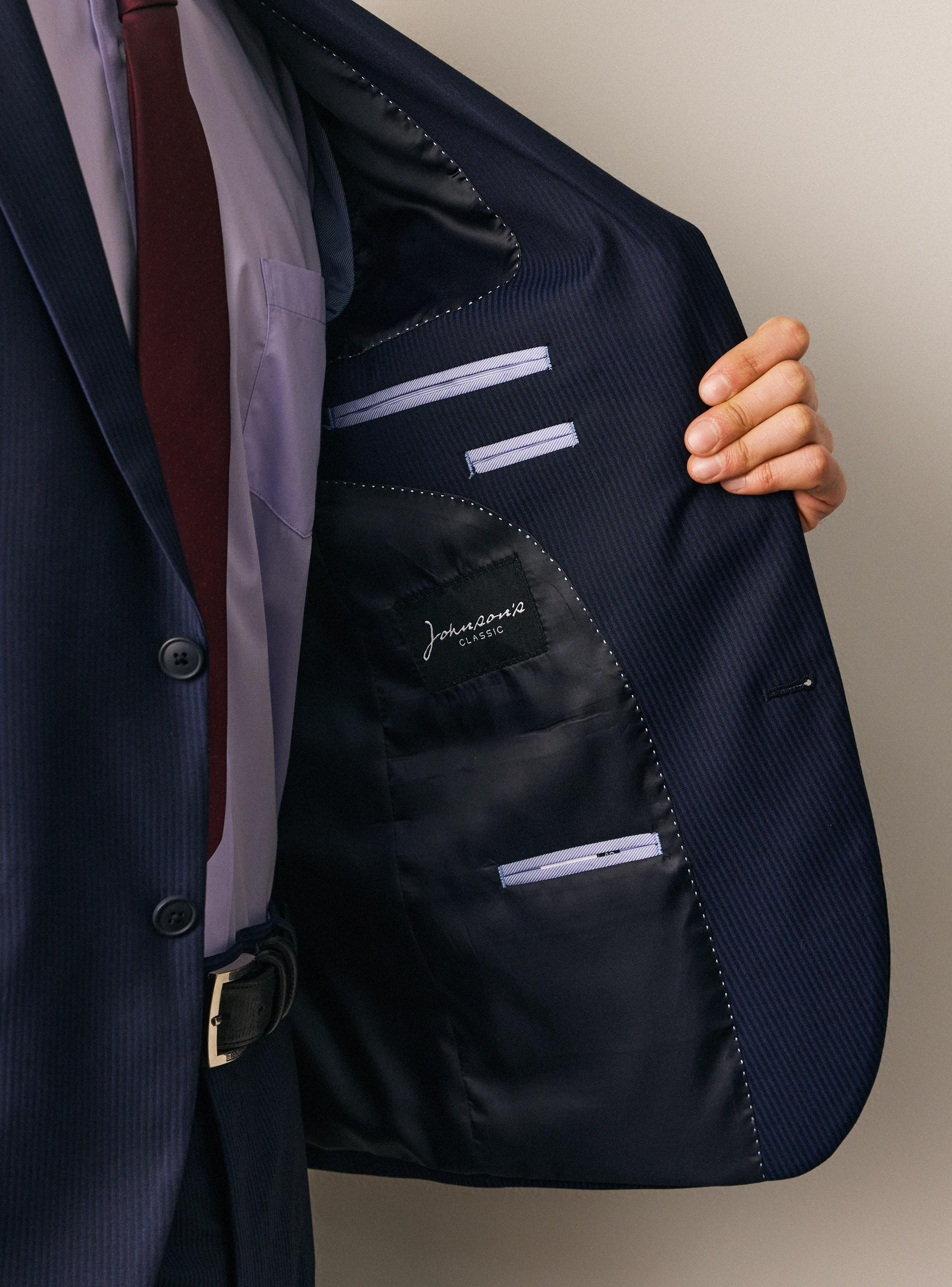 Traje Recto Regular Fit Fantasía Acanalada-2